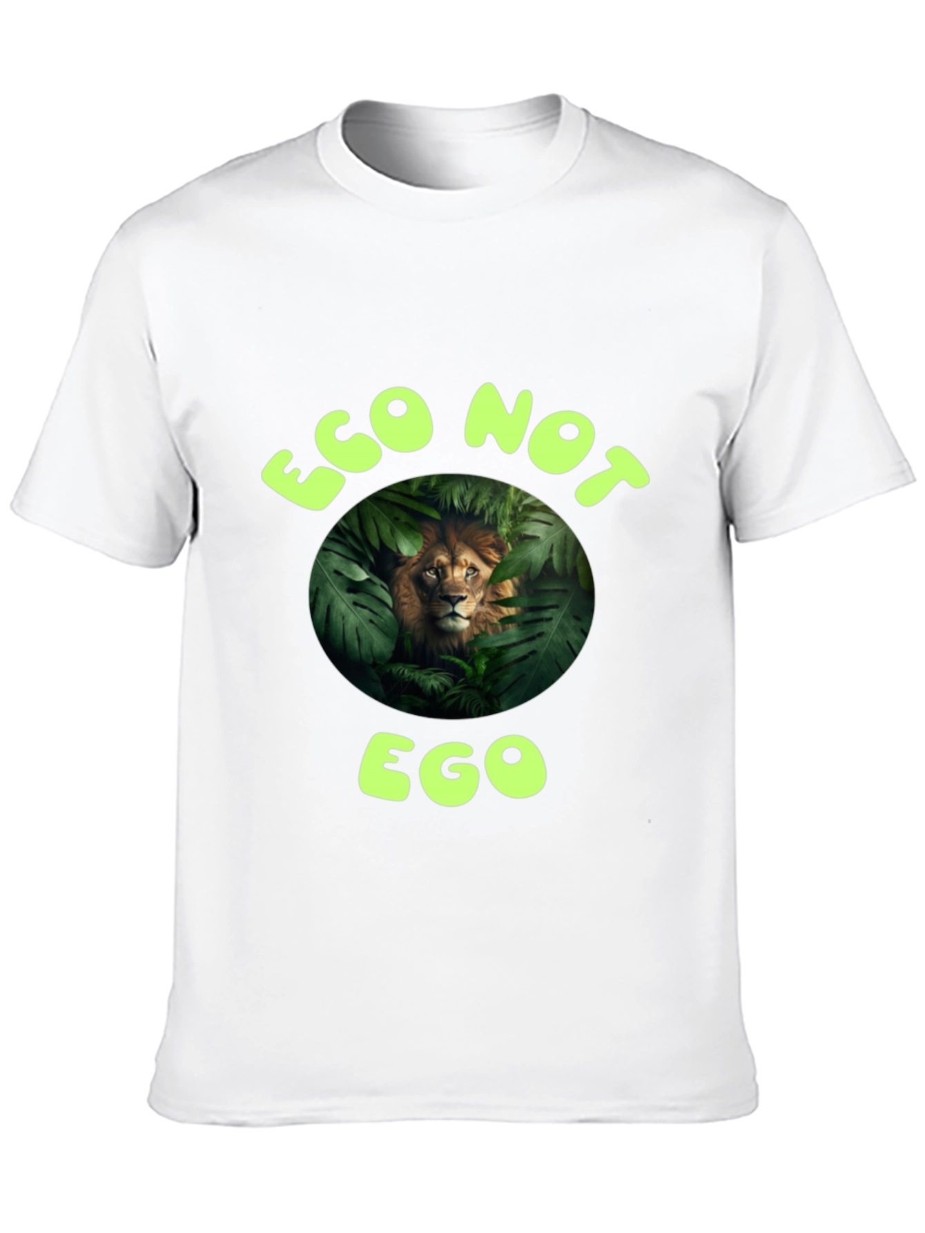 Eco Not Ego Lion Graphic Tee - Sustainable Fashion