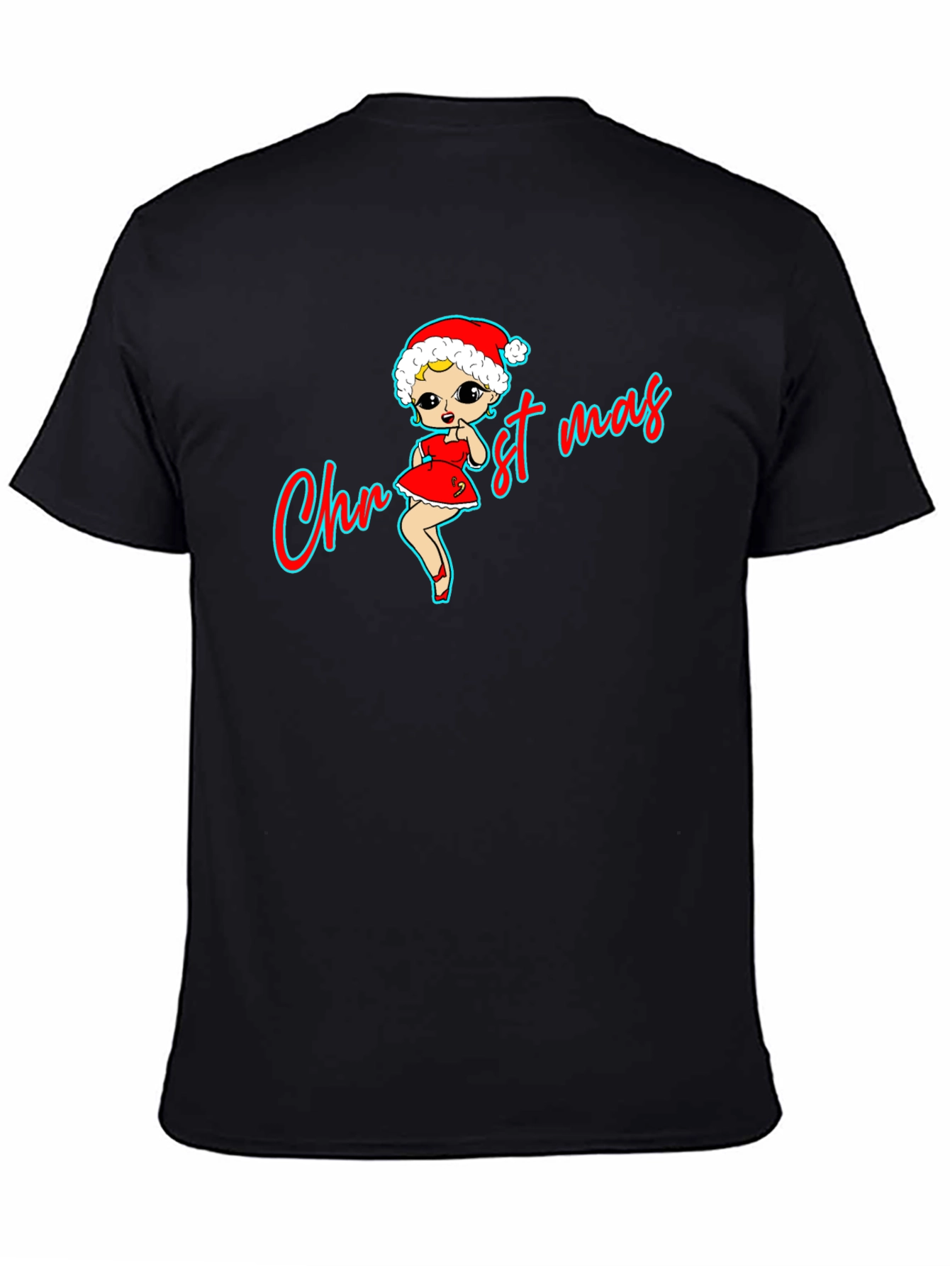 Christmas Betty Boop Black T-Shirt