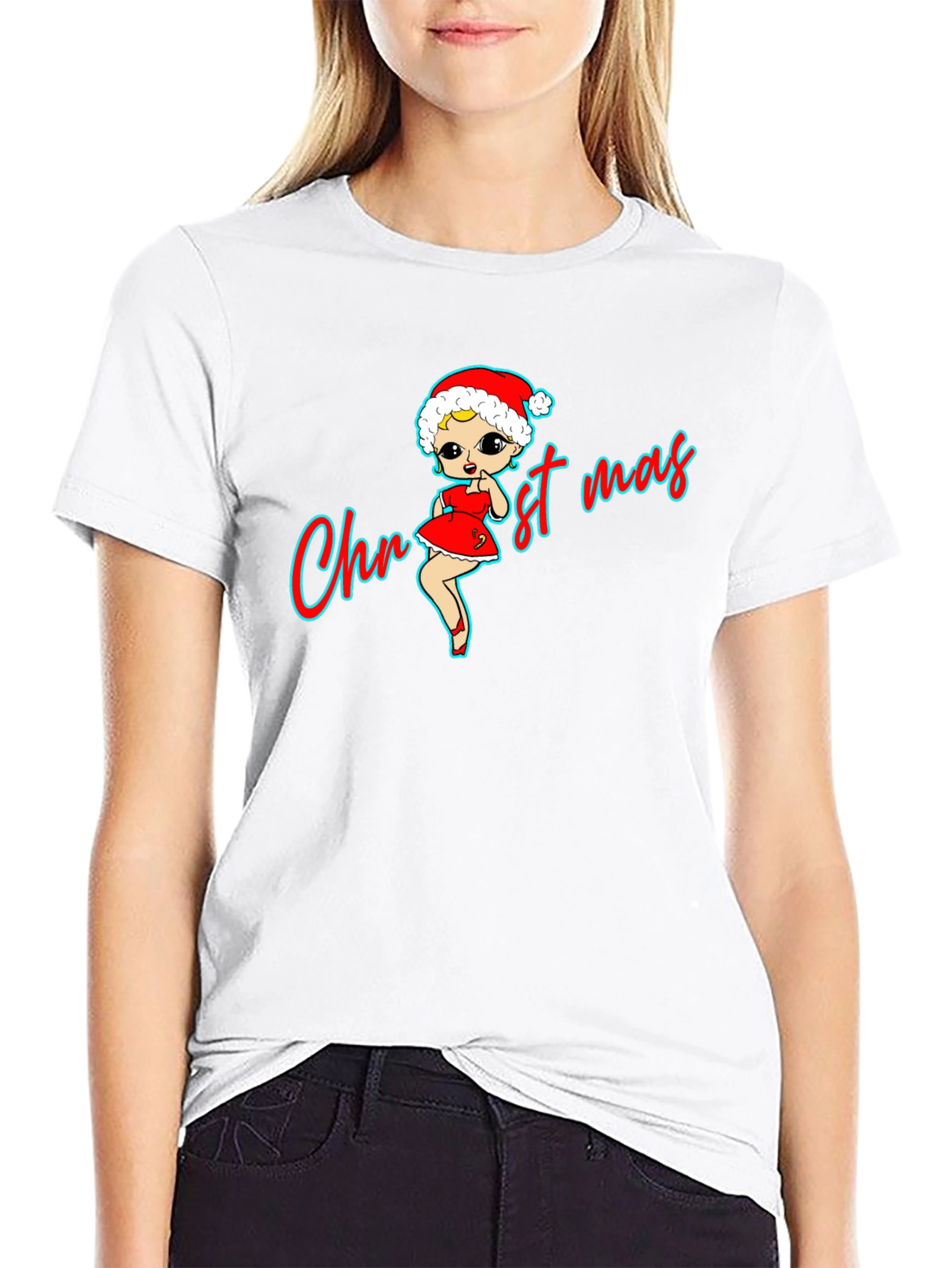 Christmas Betty Boop Black T-Shirt
