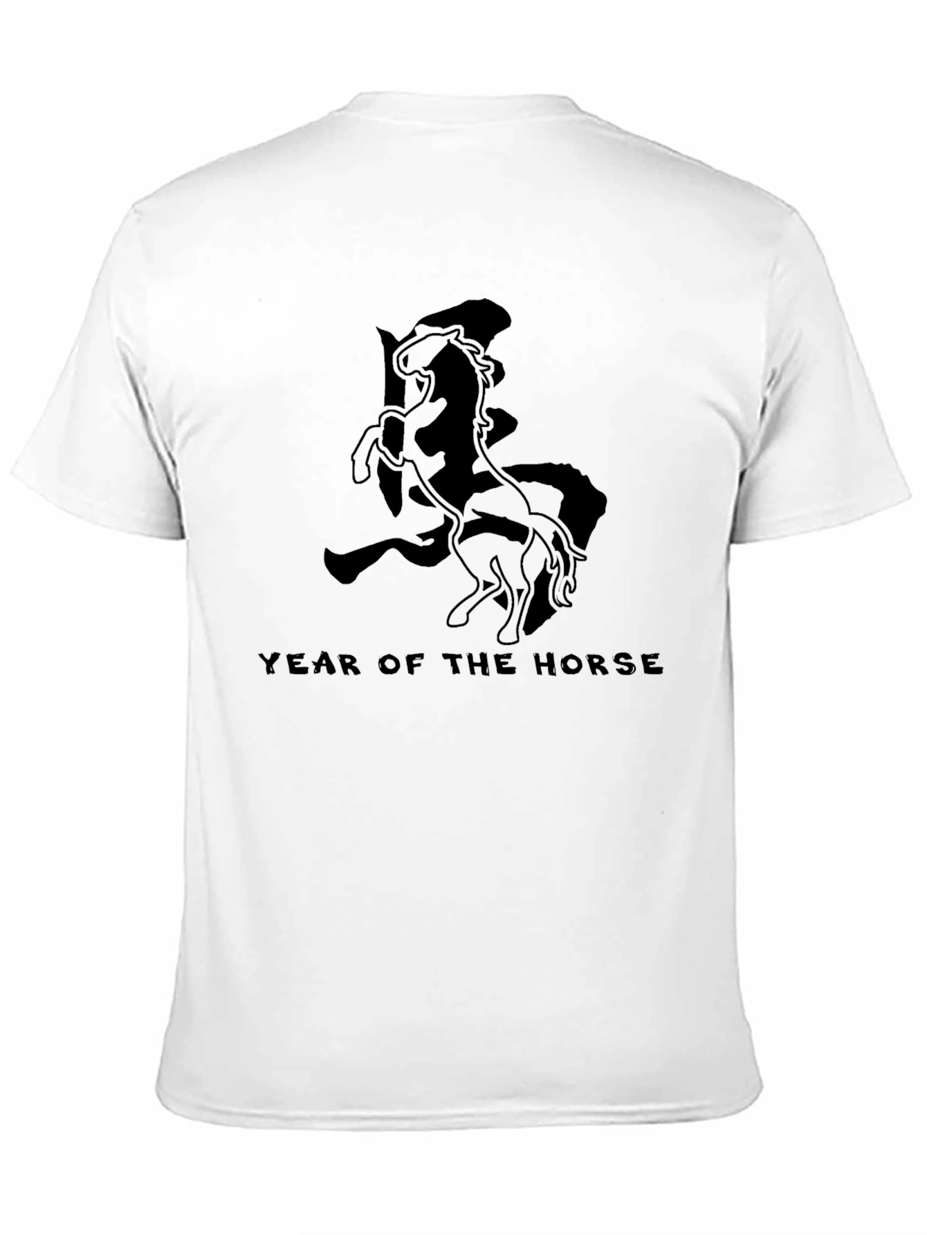 Year of the Horse Graphic Black T-Shirt
