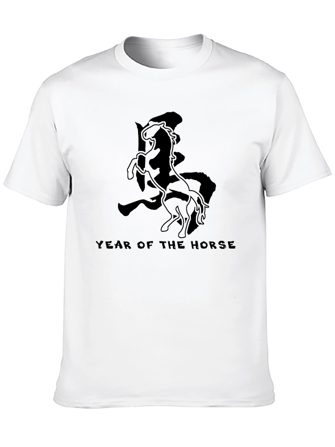 Year of the Horse Graphic Black T-Shirt
