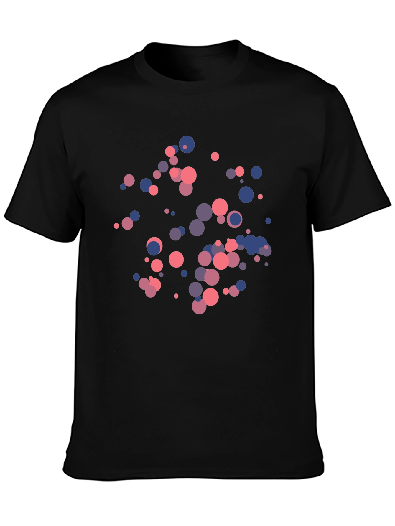 Abstract Dots Graphic Black T-Shirt