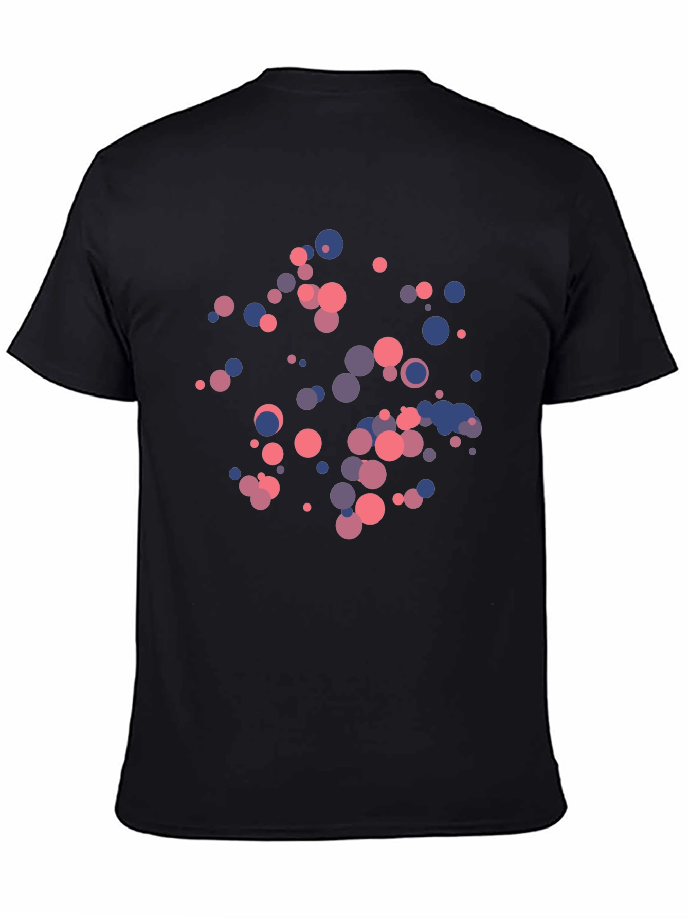 Abstract Dots Graphic Black T-Shirt