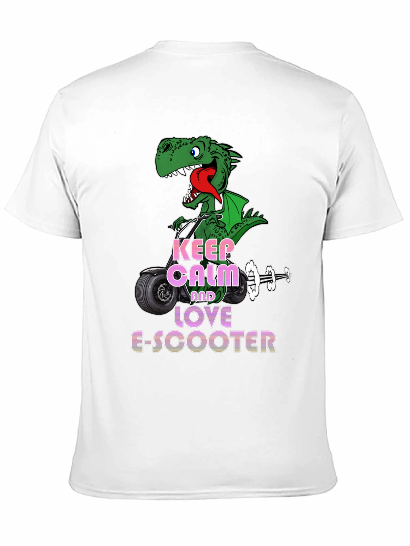 Dino E-Scooter T-Shirt - Keep Calm and Love!