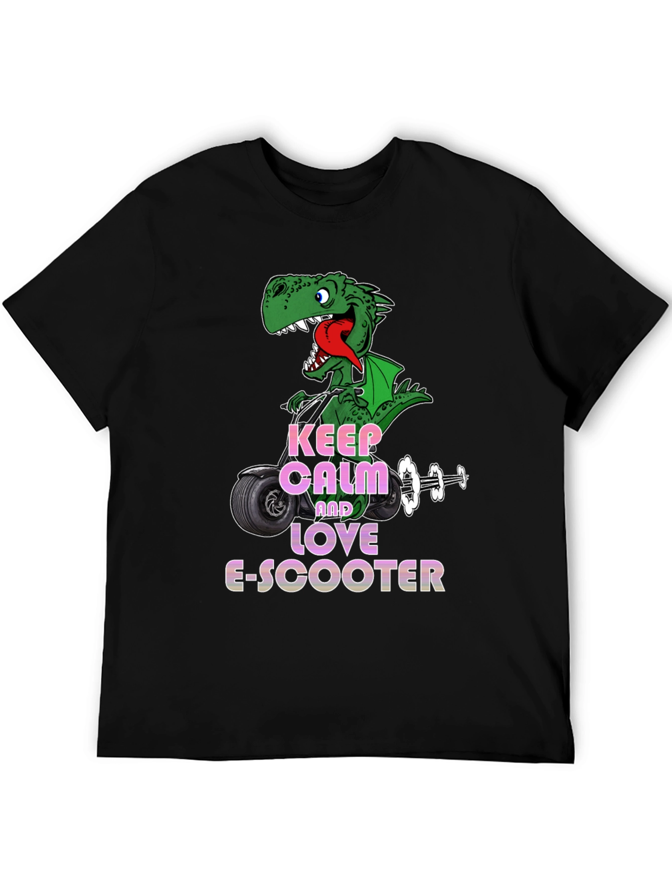 Dino E-Scooter T-Shirt - Keep Calm and Love!