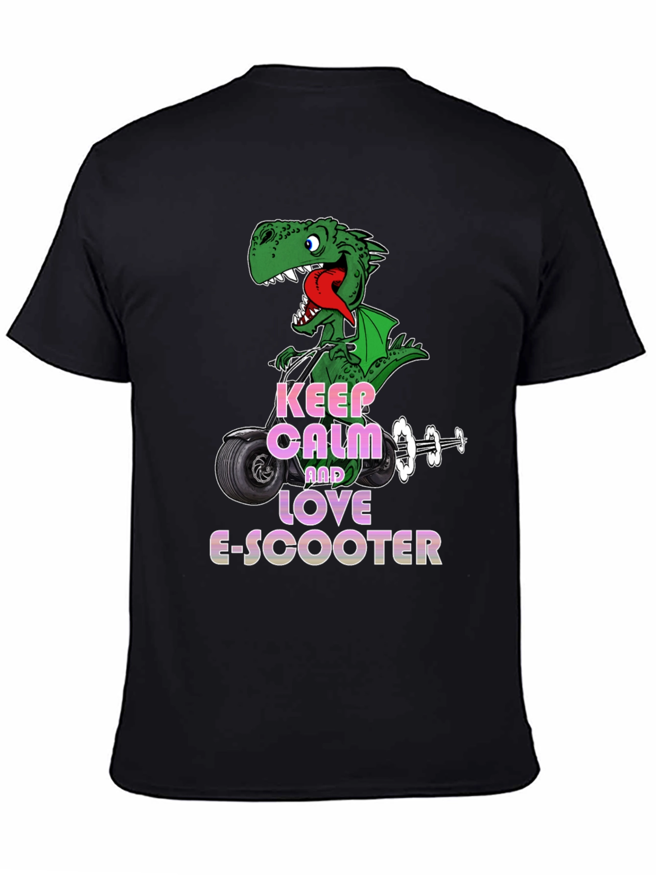 Dino E-Scooter T-Shirt - Keep Calm and Love!