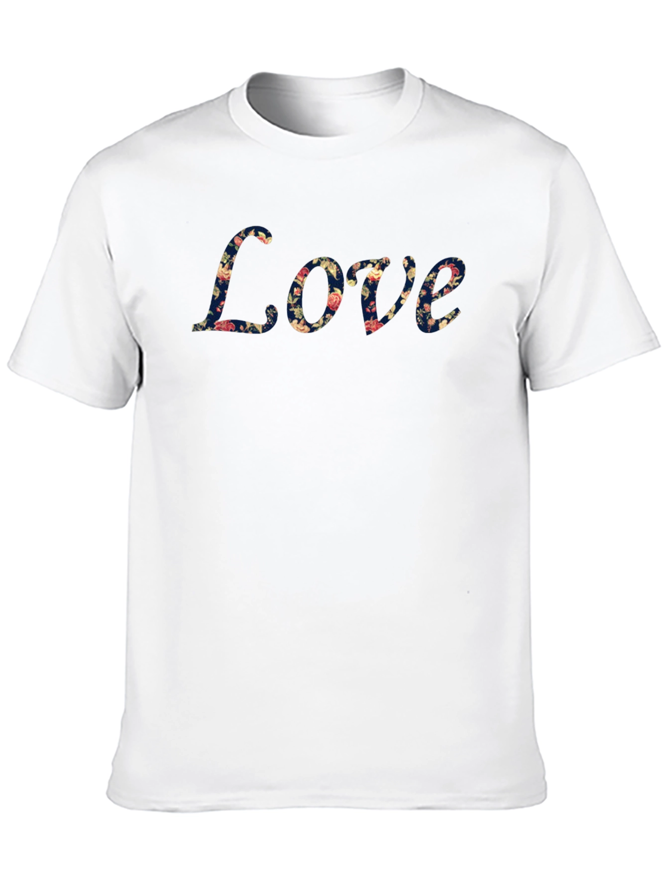 Floral Love Graphic Black T-Shirt