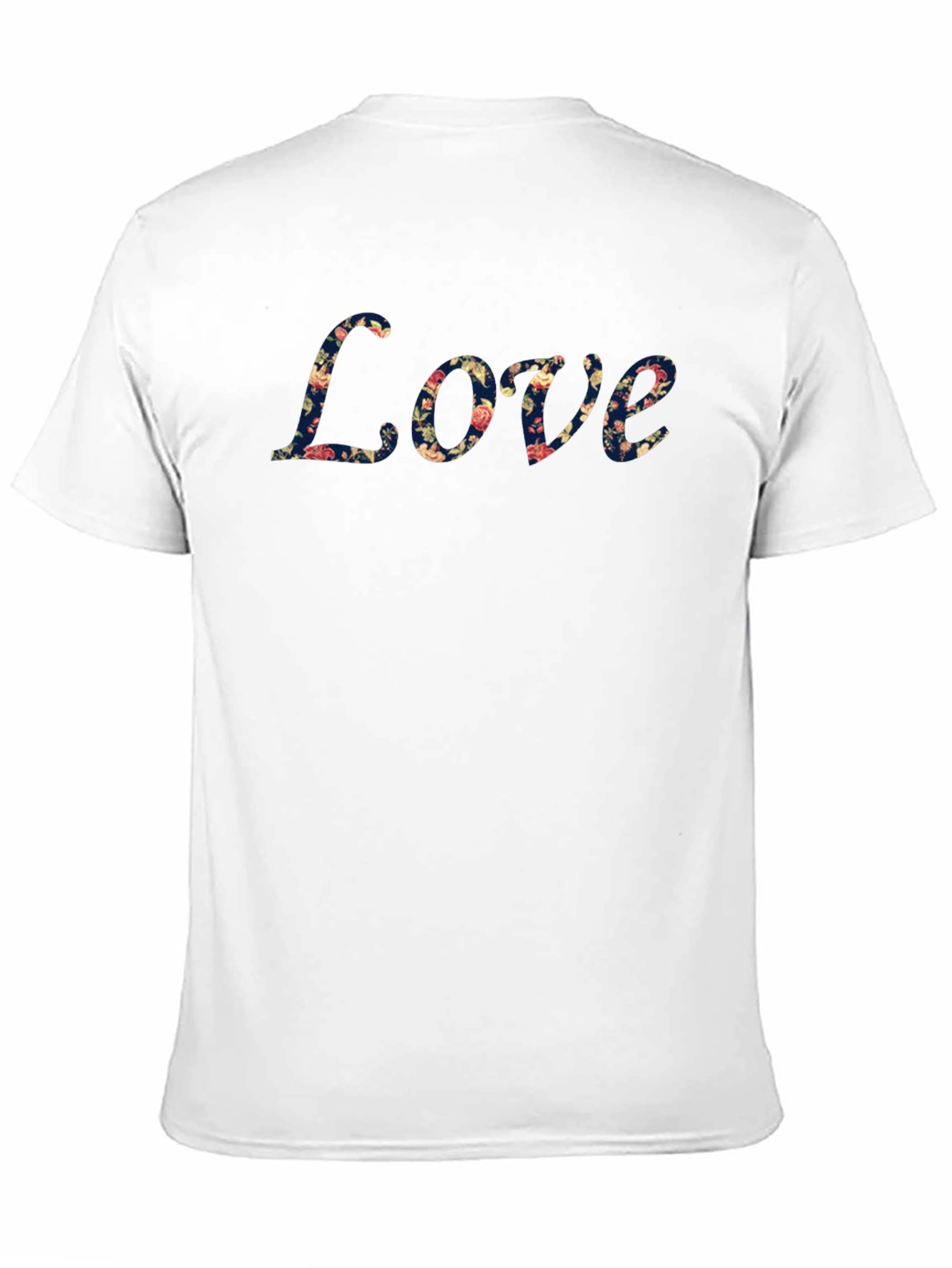 Floral Love Graphic Black T-Shirt
