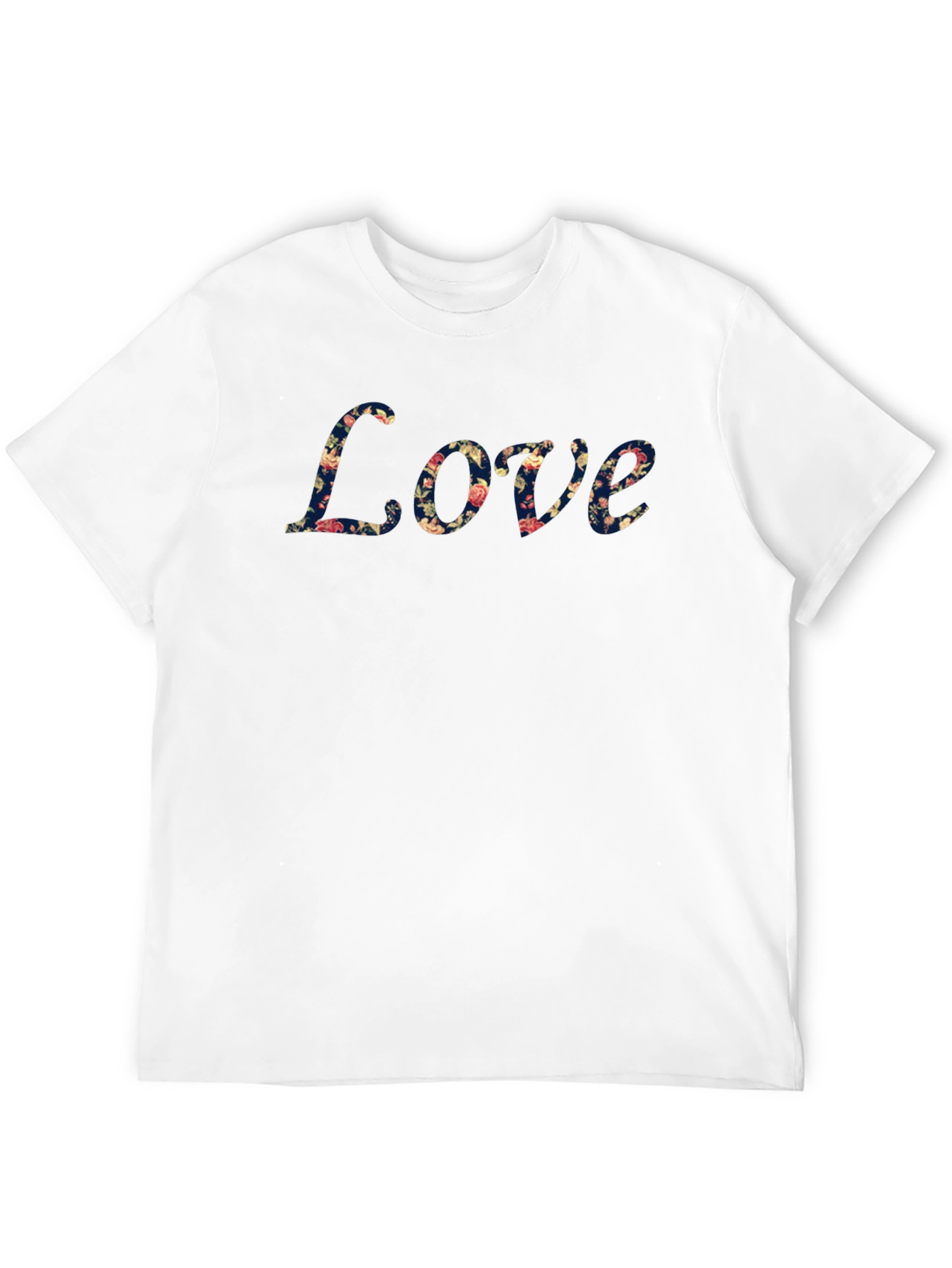 Floral Love Graphic Black T-Shirt