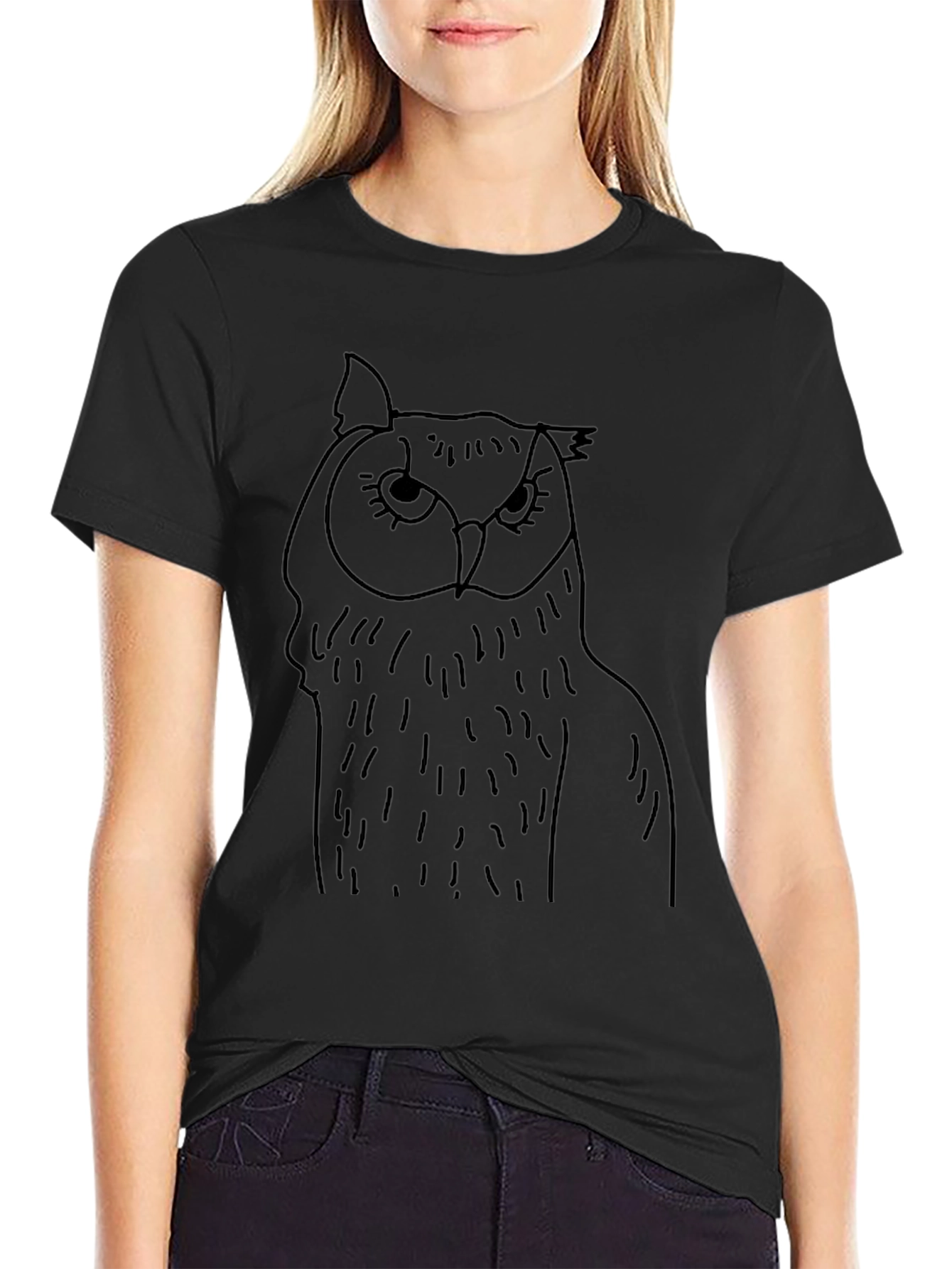 Owl Graphic Tee - Mens Black T-Shirt