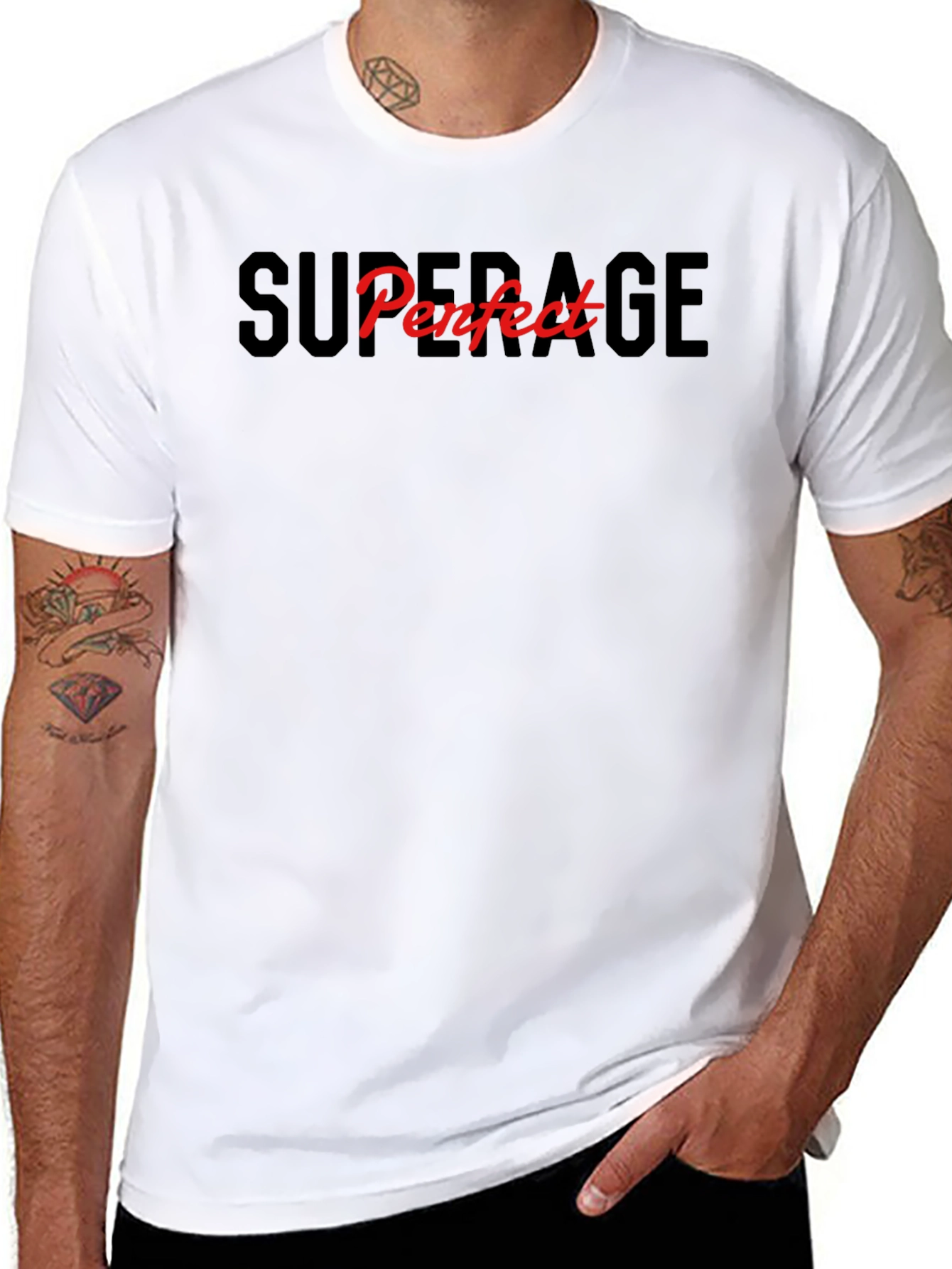 Superage Perfect Graphic T-Shirt - Black