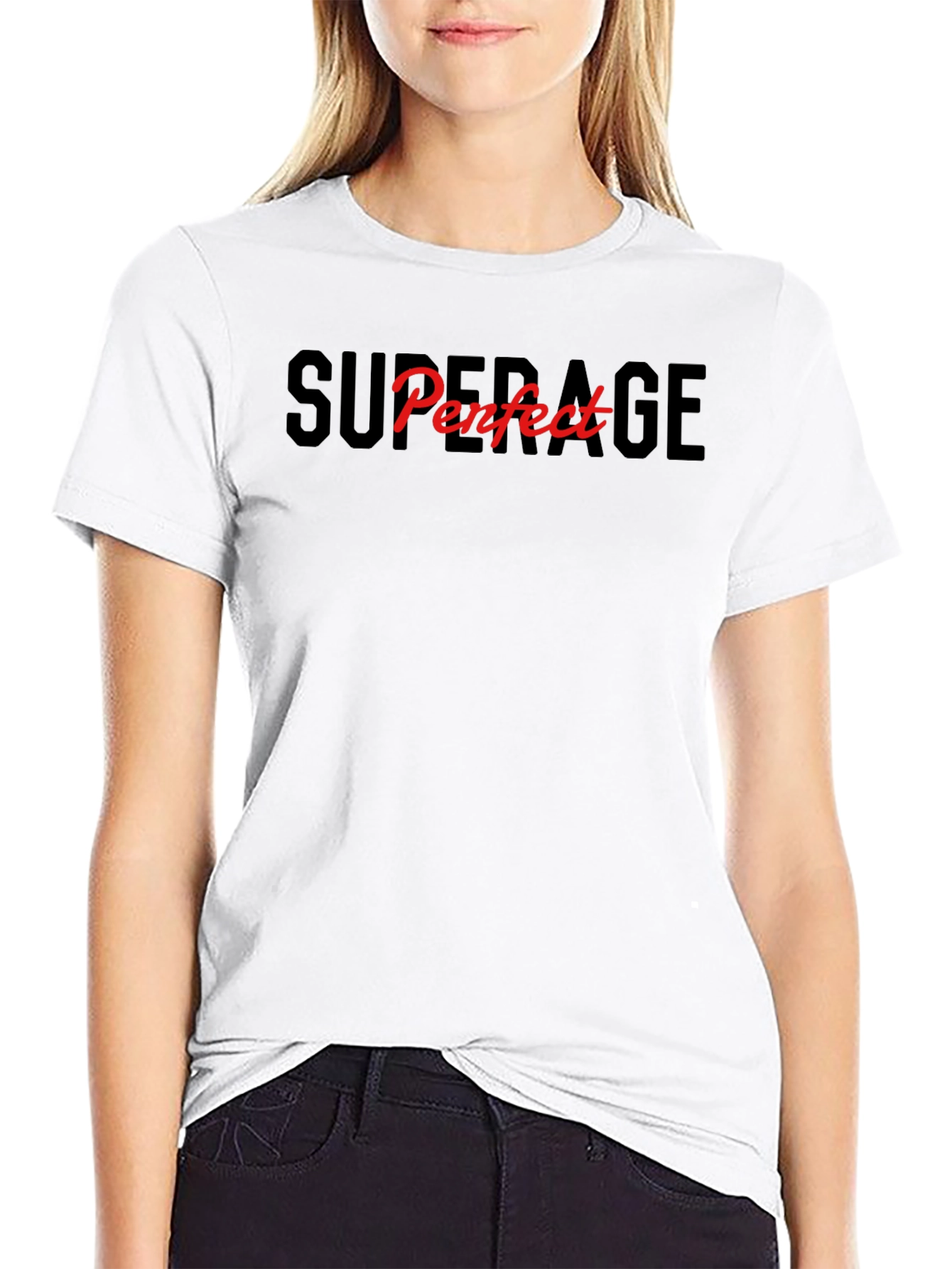 Superage Perfect Graphic T-Shirt - Black