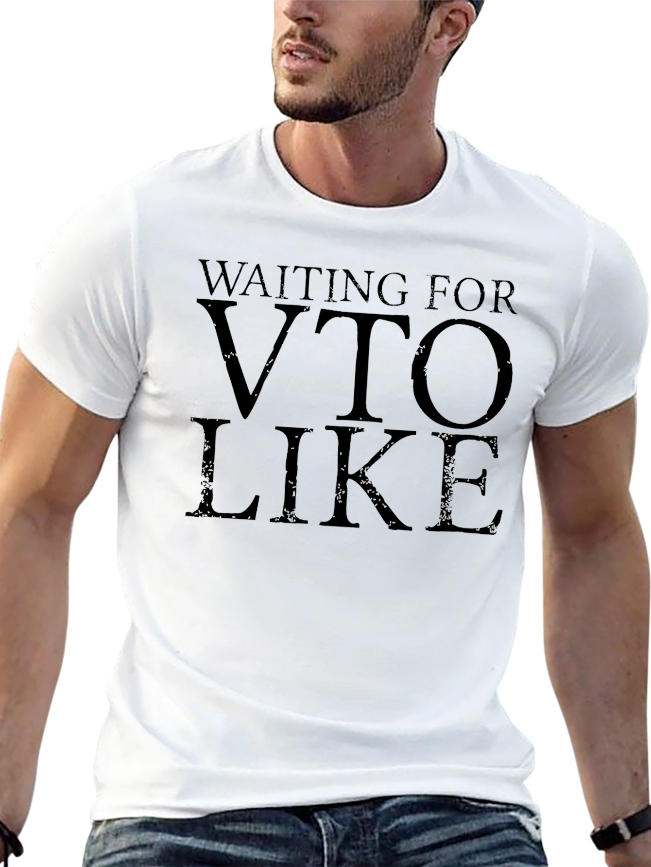 Waiting for VTO Like Black T-Shirt