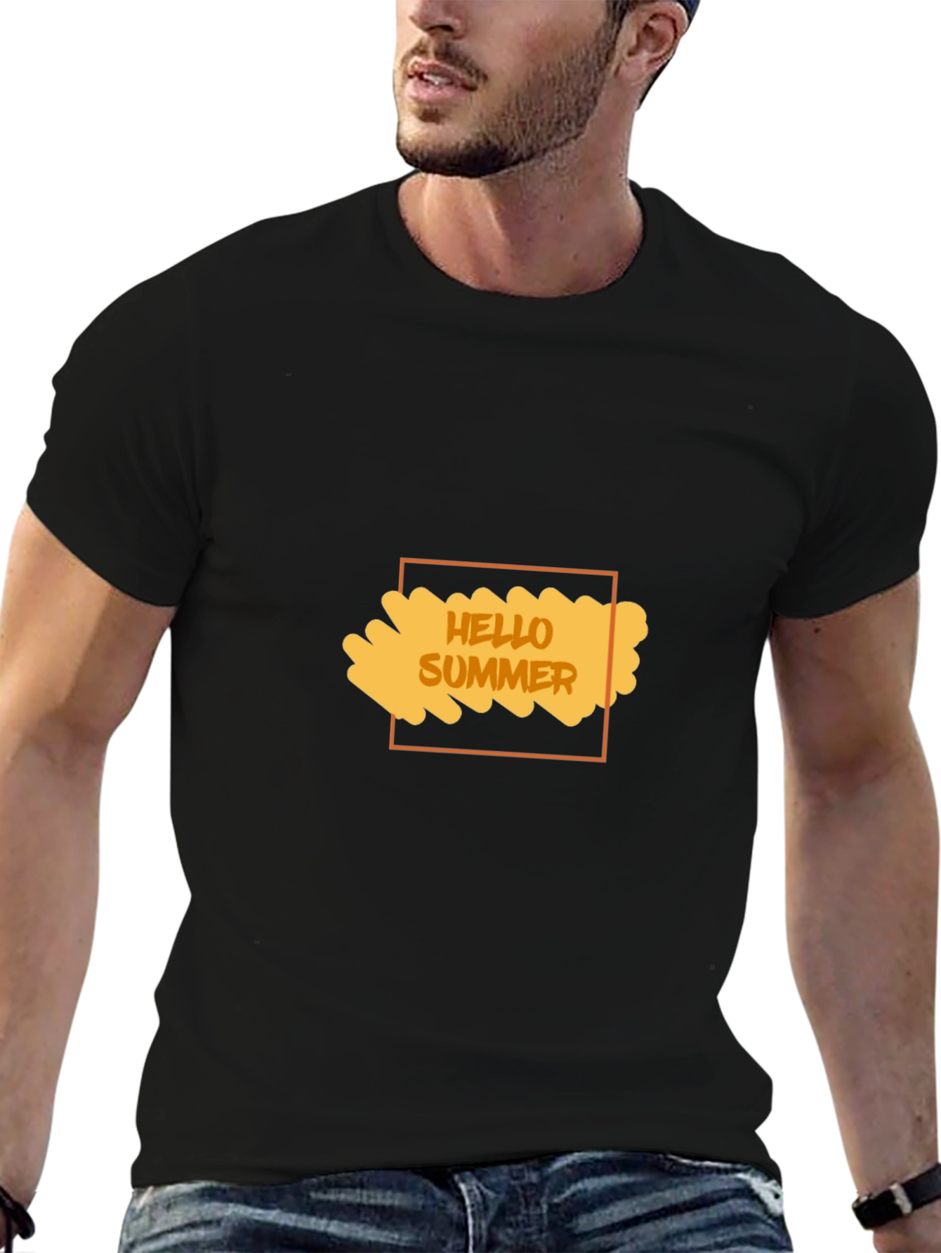 Hello Summer Black T-Shirt