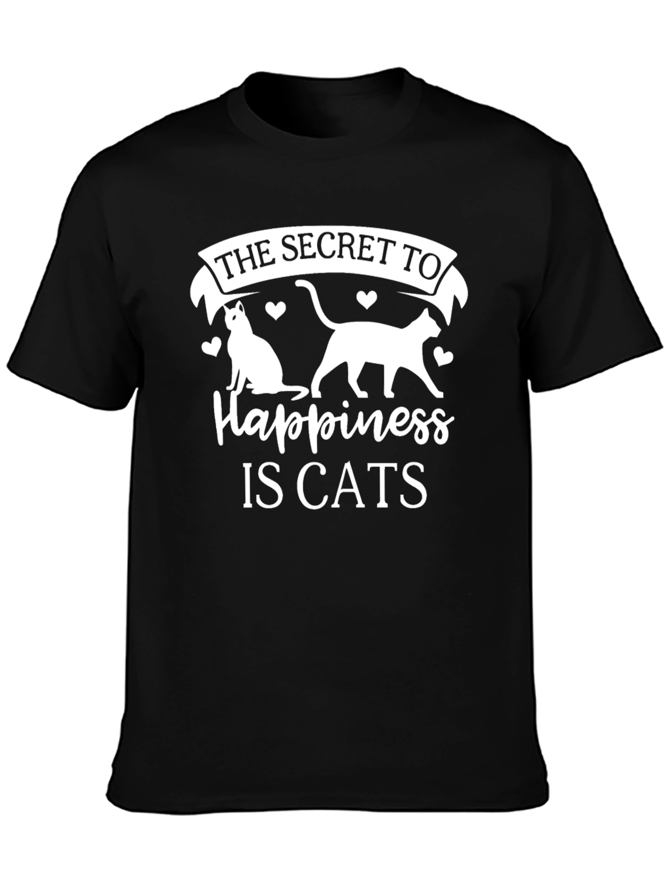 The Secret to Happiness is Cats T-Shirt