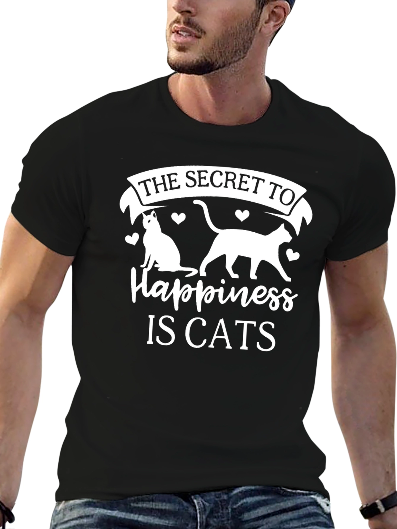 The Secret to Happiness is Cats T-Shirt