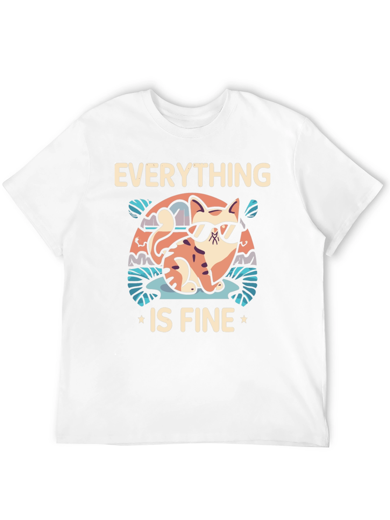 Everything Is Fine Cat T-Shirt