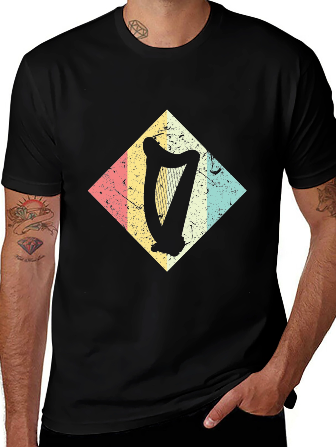 Retro Harp Diamond Graphic Tee