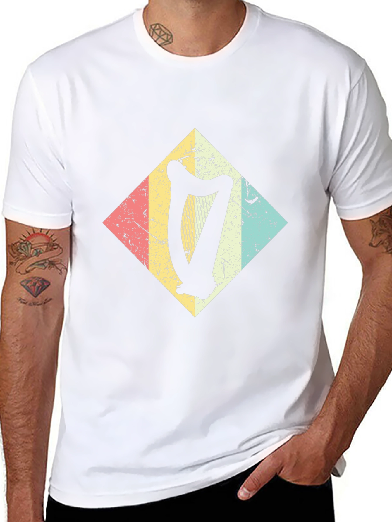 Retro Harp Diamond Graphic Tee