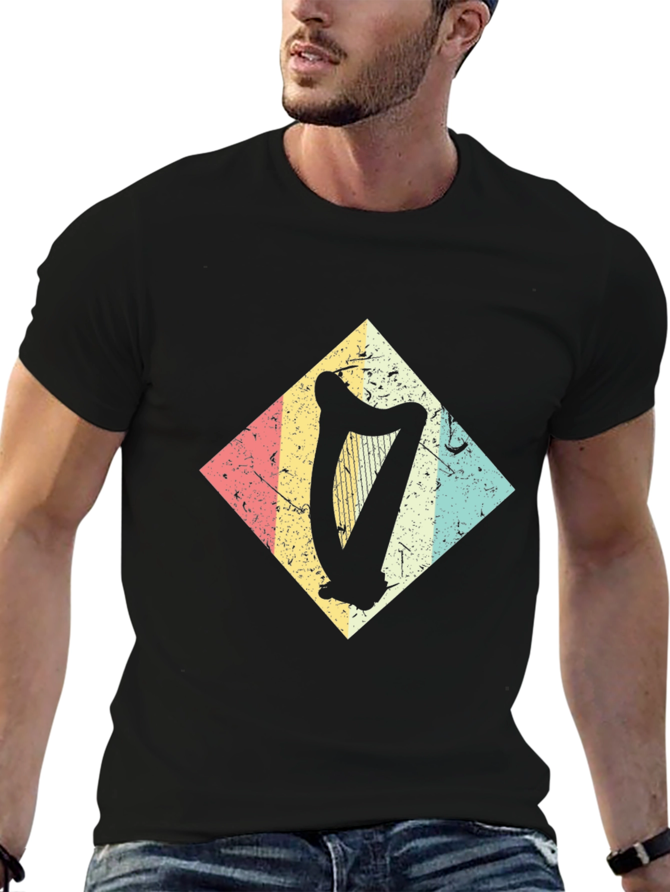 Retro Harp Diamond Graphic Tee