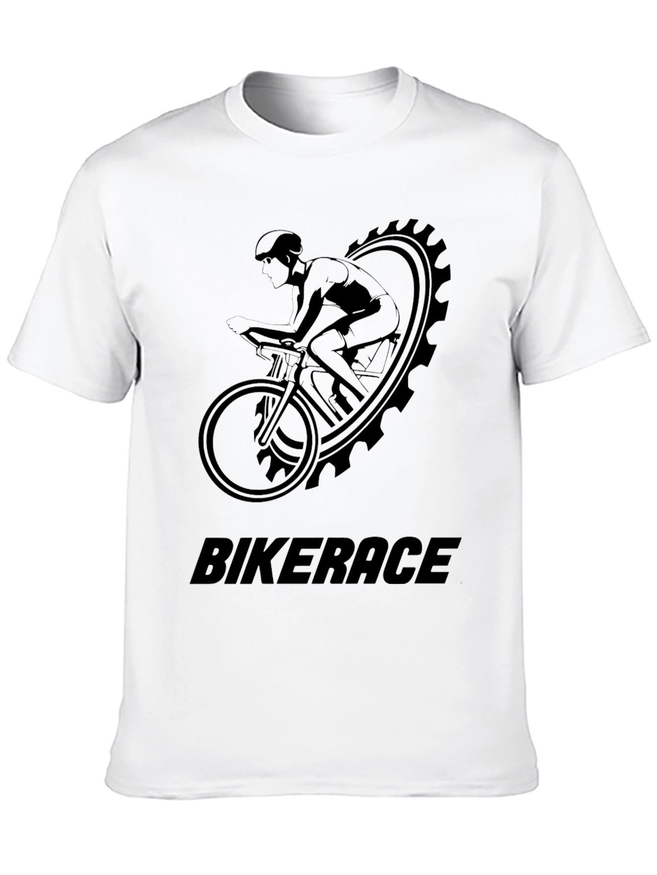 Bike Race T-Shirt - Black Cycling Design Tee