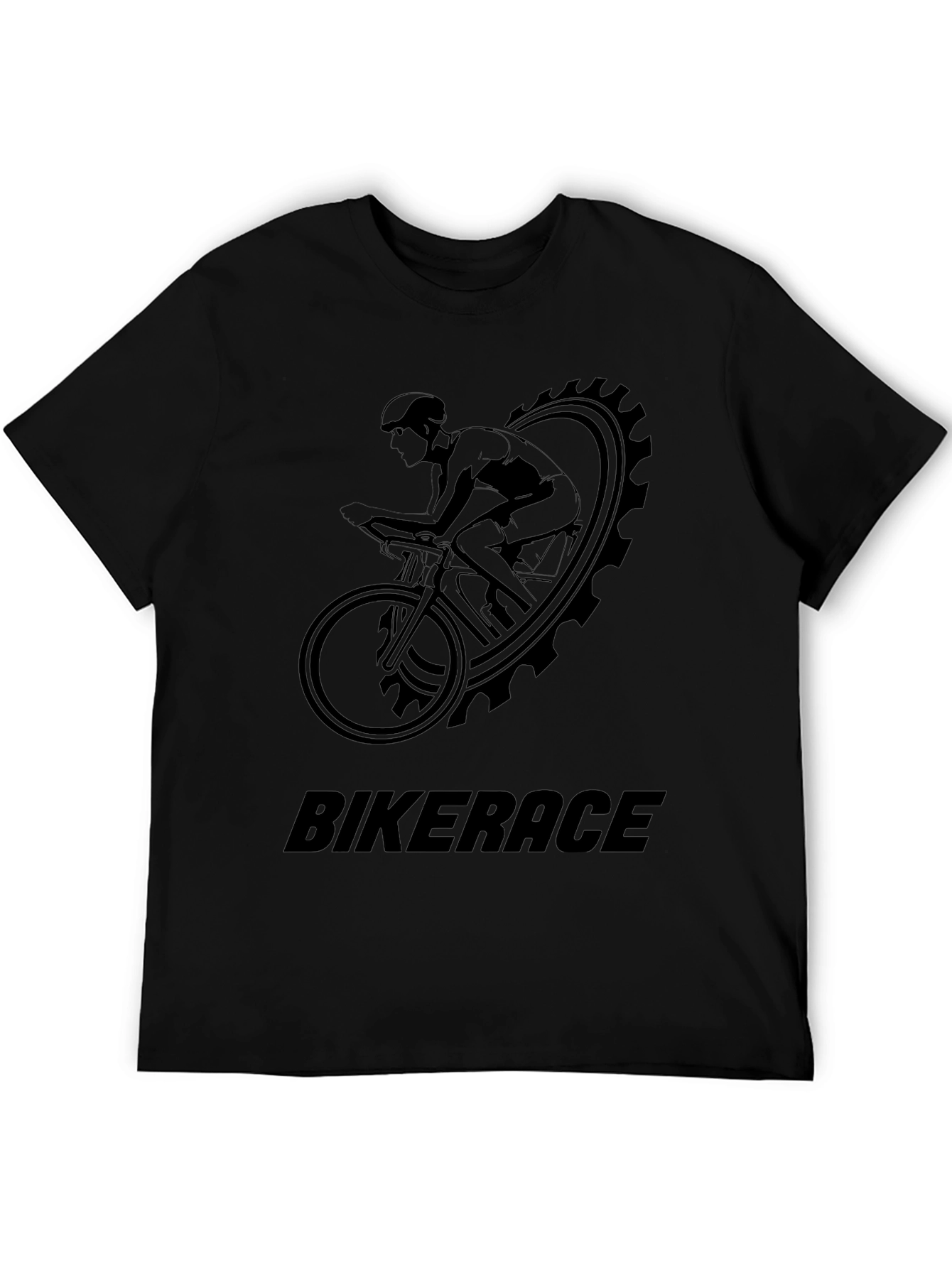 Bike Race T-Shirt - Black Cycling Design Tee