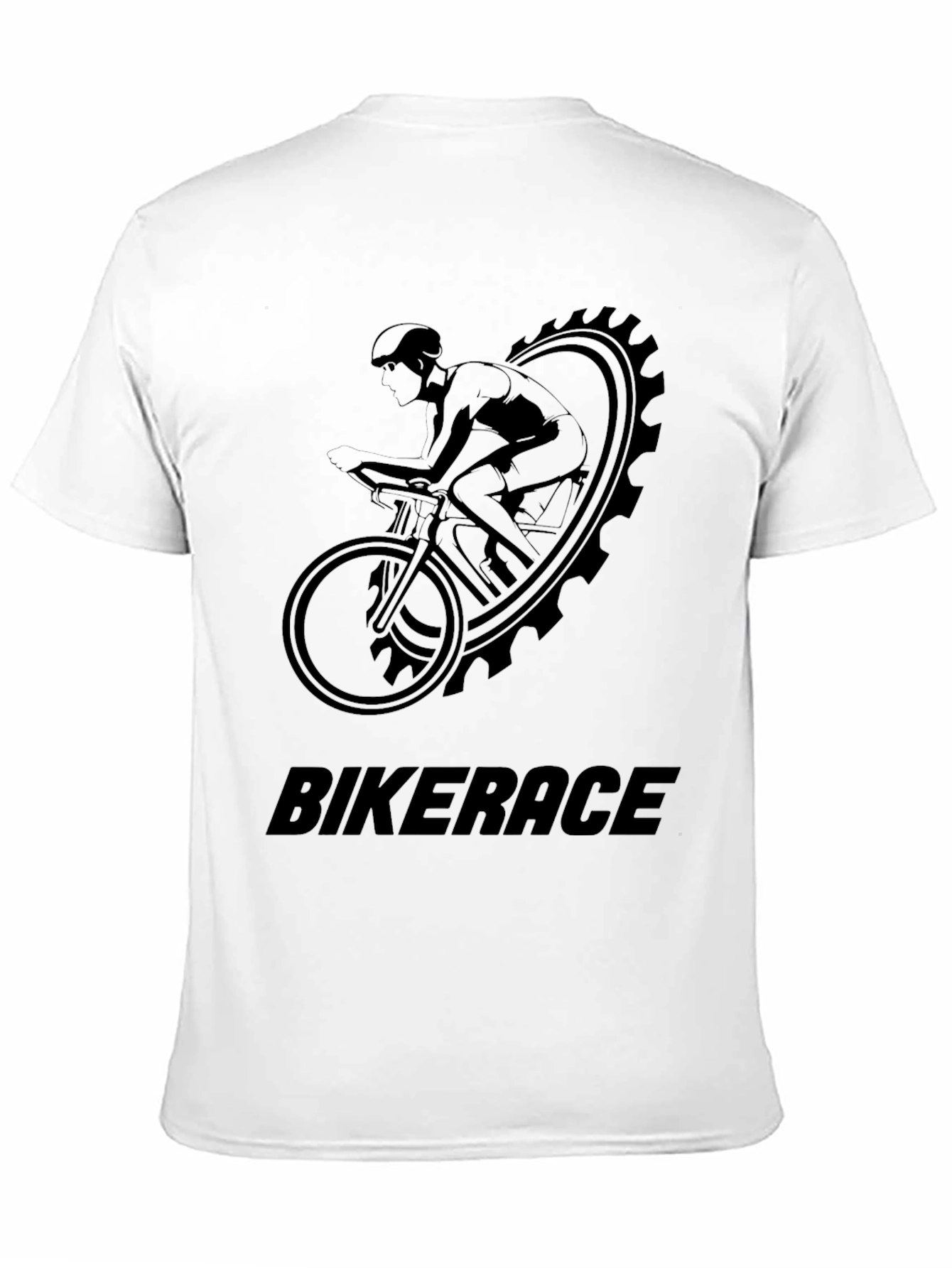 Bike Race T-Shirt - Black Cycling Design Tee