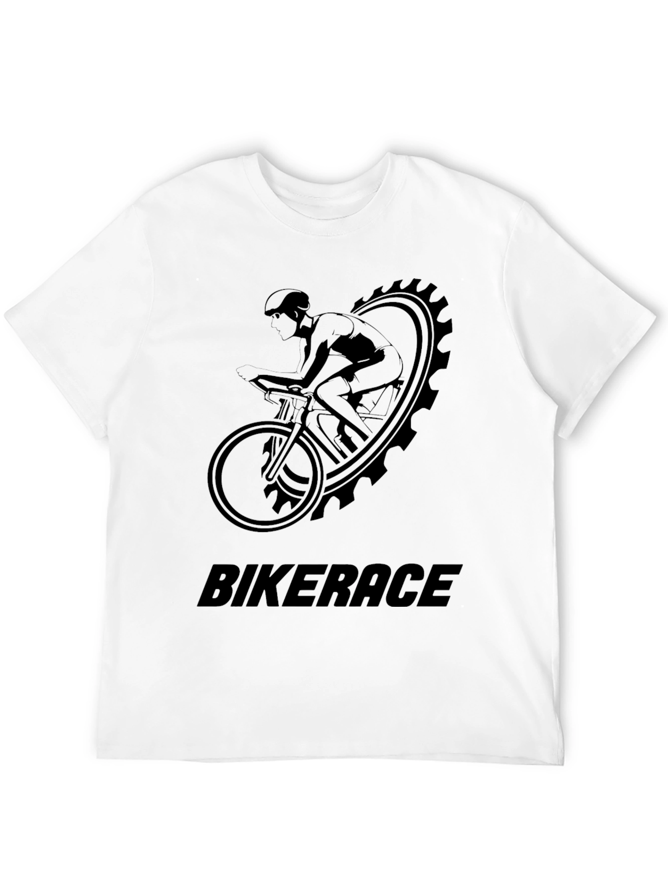 Bike Race T-Shirt - Black Cycling Design Tee
