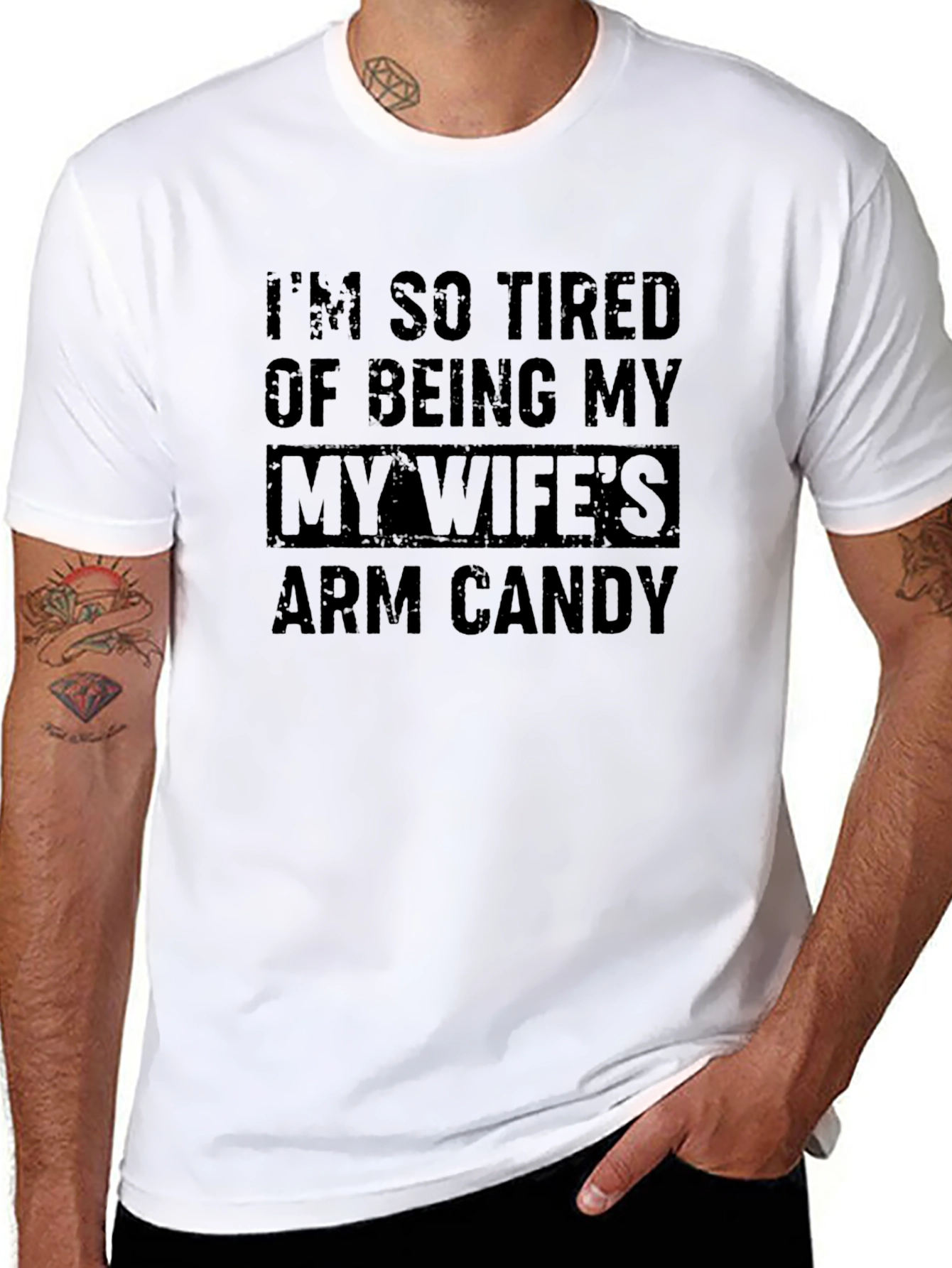 Funny Wifes Arm Candy Graphic Tee