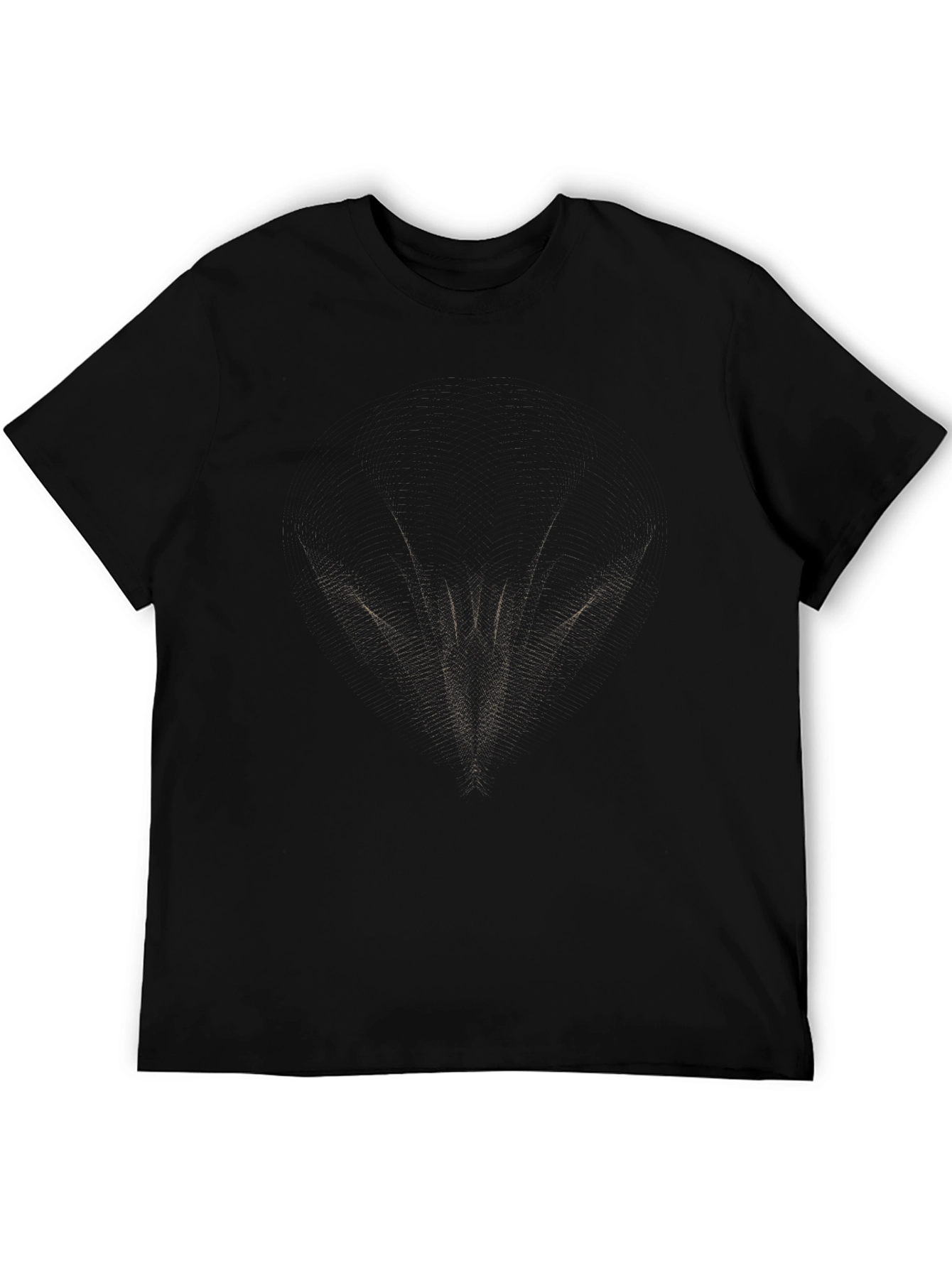 Mens Black Graphic Tee - Abstract Design