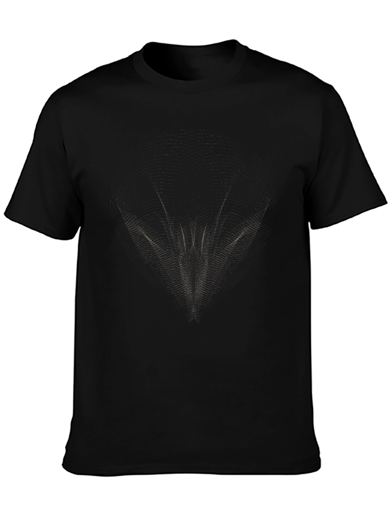 Mens Black Graphic Tee - Abstract Design