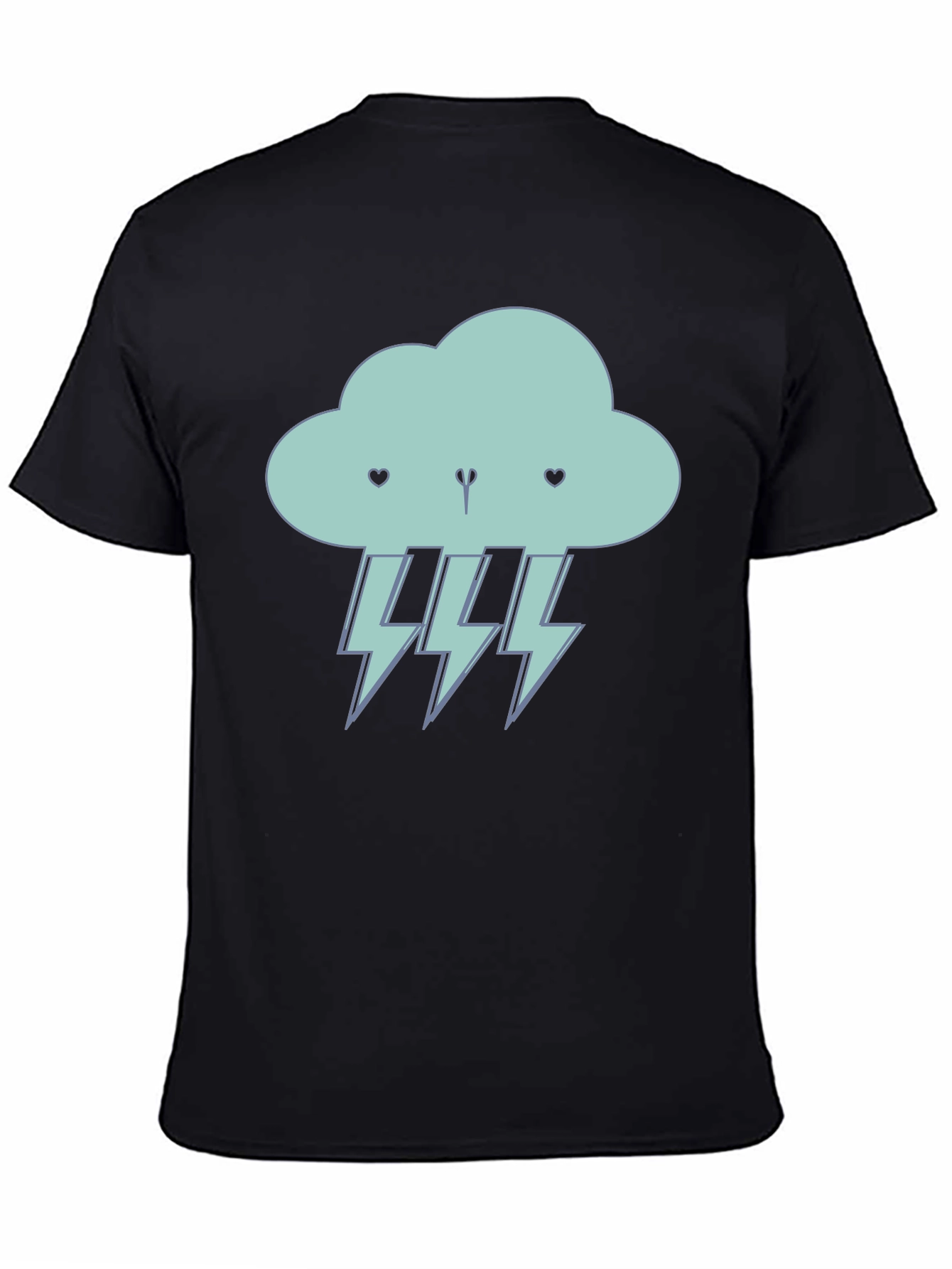 Cartoon Cloud Lightning Bolt T-Shirt