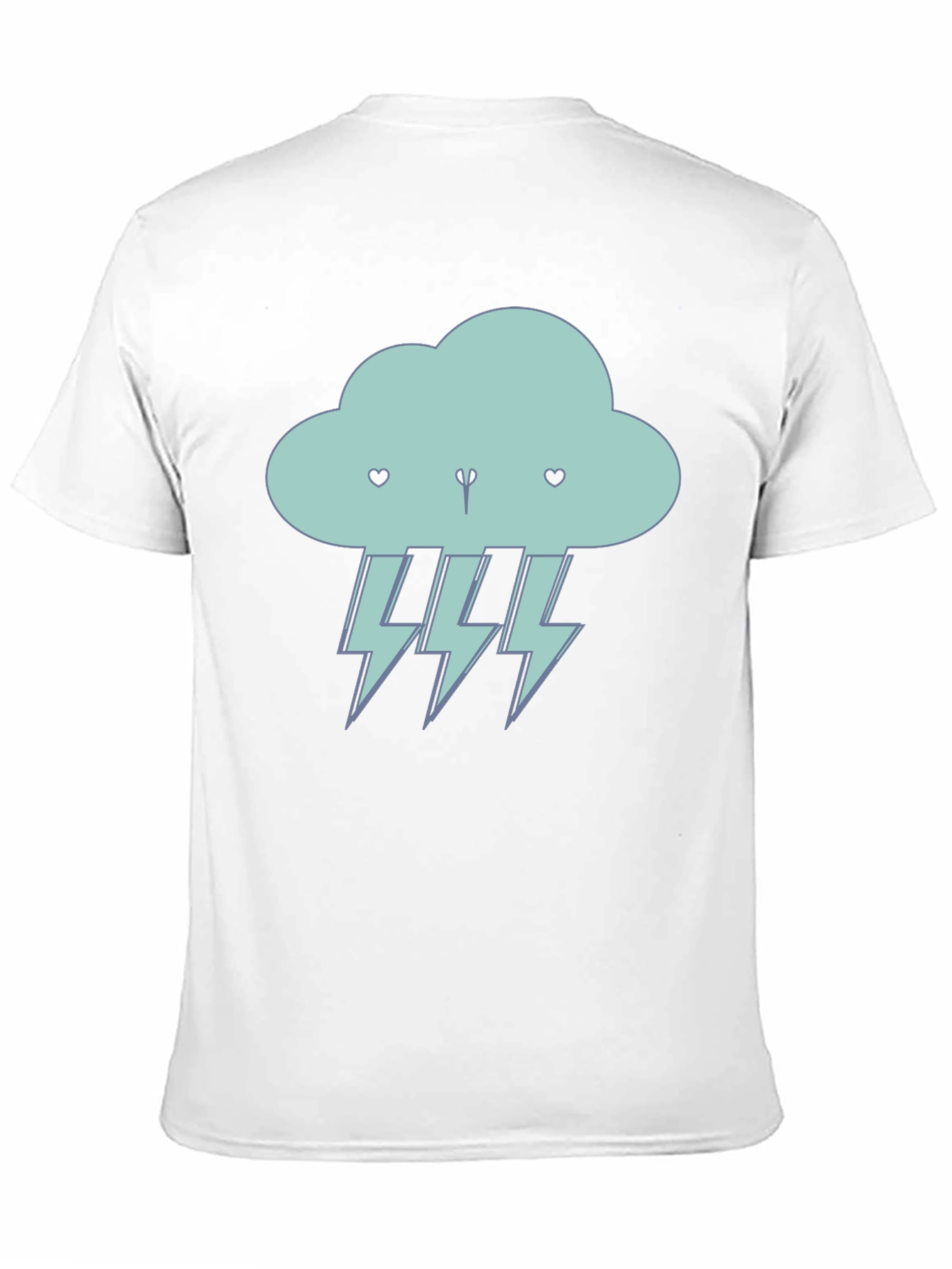 Cartoon Cloud Lightning Bolt T-Shirt