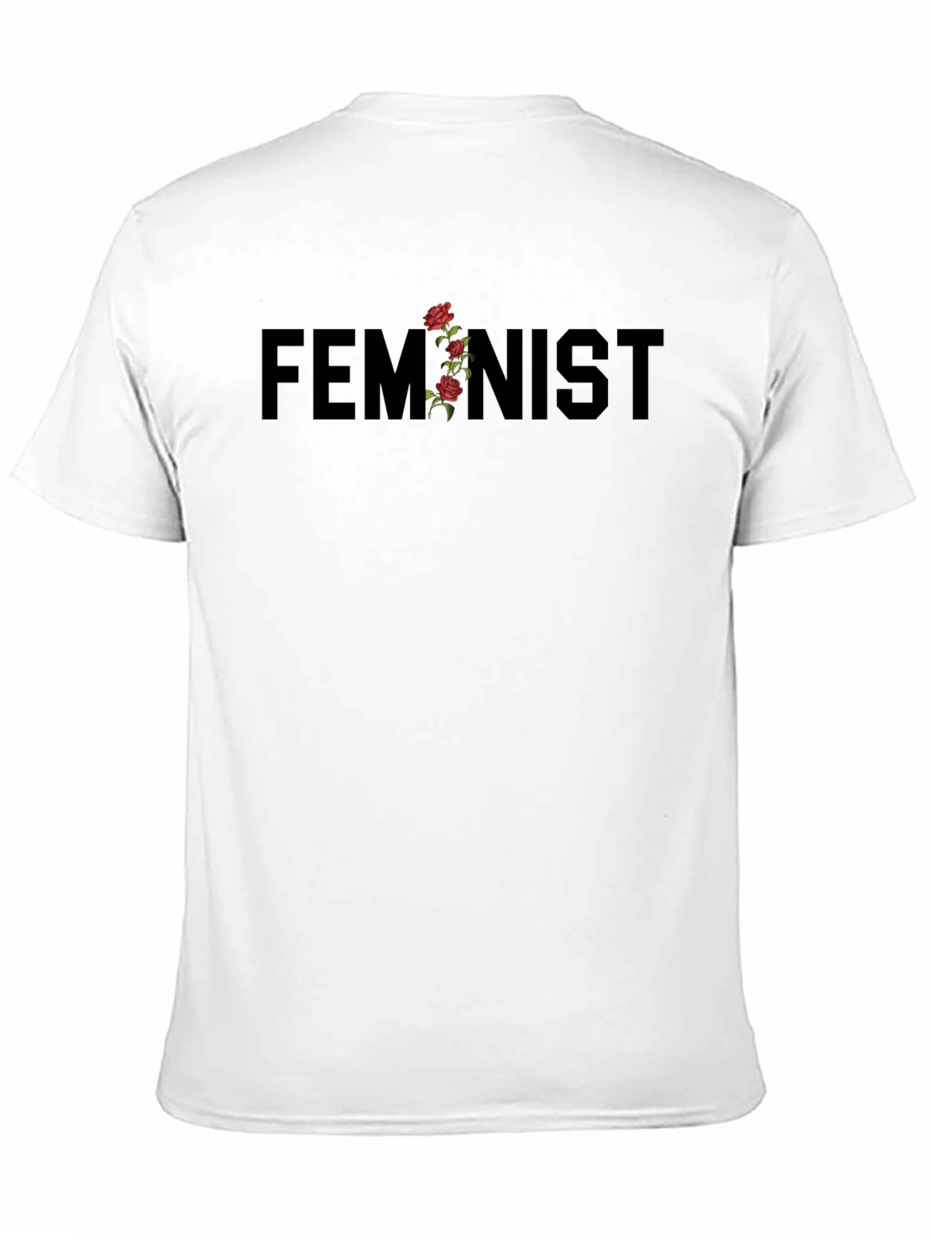Feminist Floral T-Shirt - Black Graphic Tee