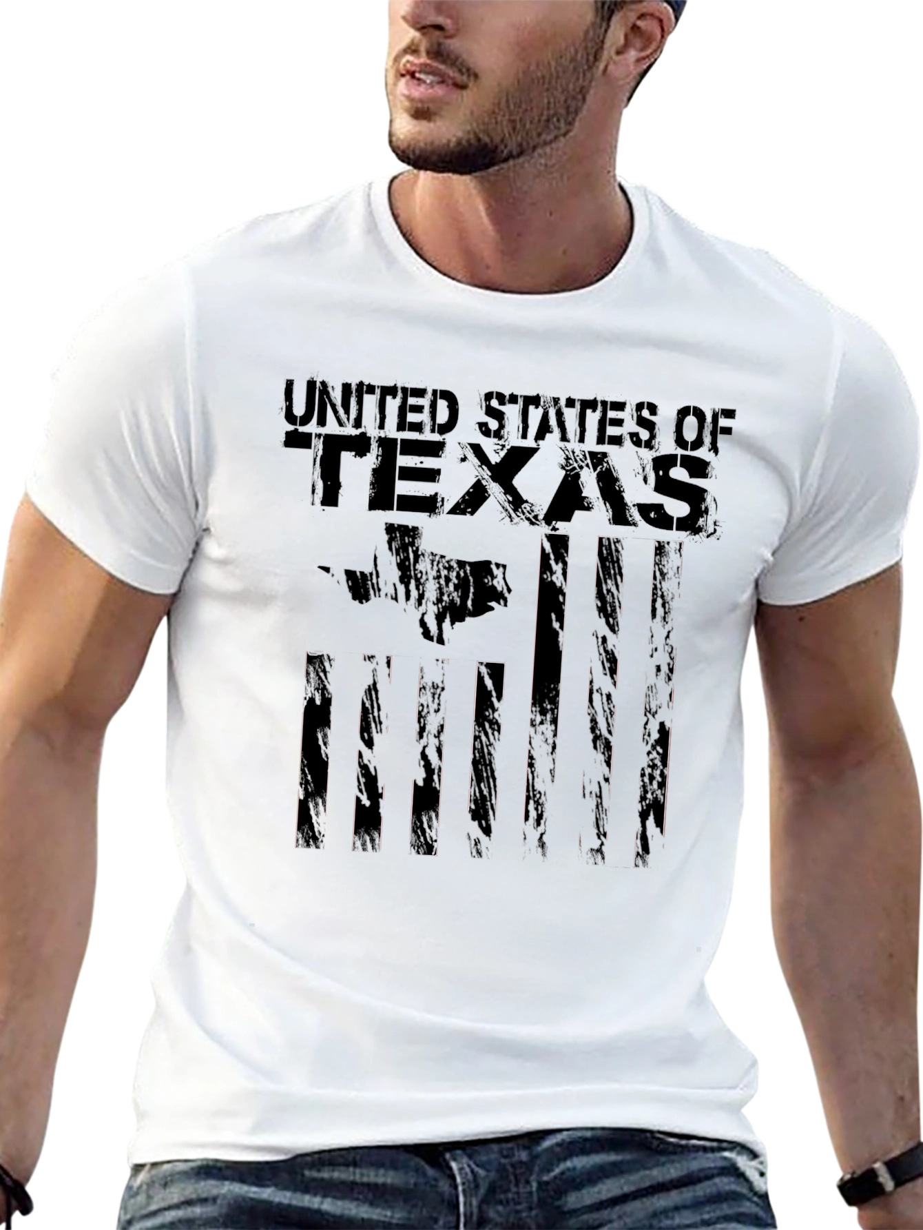 United States of Texas Graphic Black T-Shirt