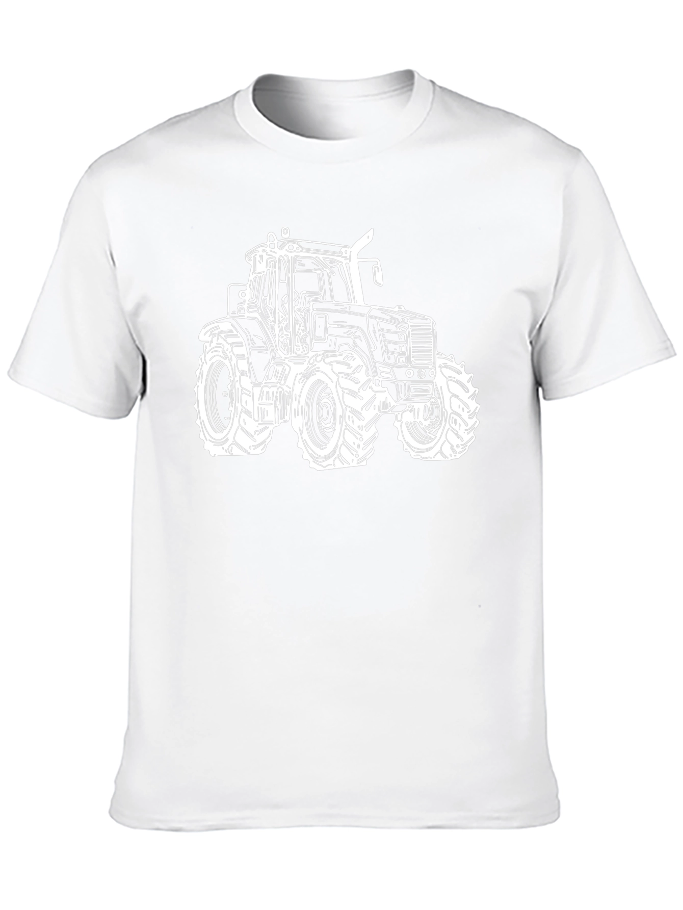 Tractor Graphic Tee - Black Cotton Blend T-Shirt