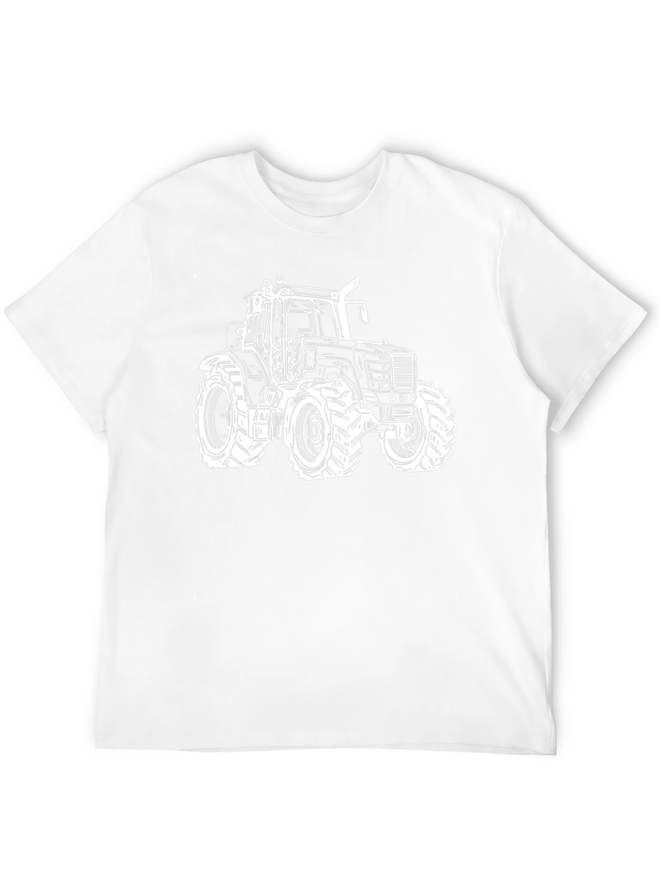Tractor Graphic Tee - Black Cotton Blend T-Shirt
