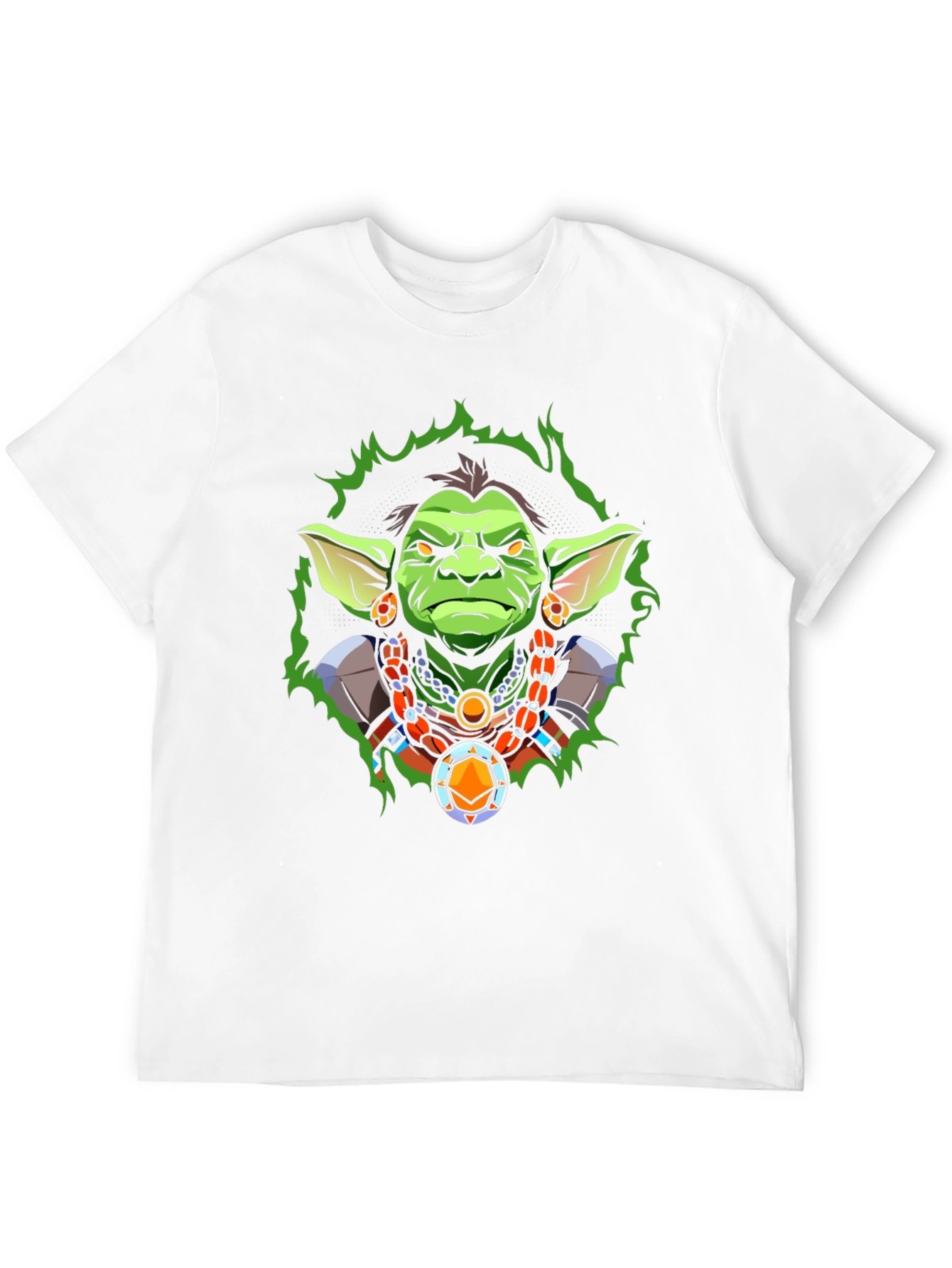 Fantasy Cartoon Character Graphic Tee - Black