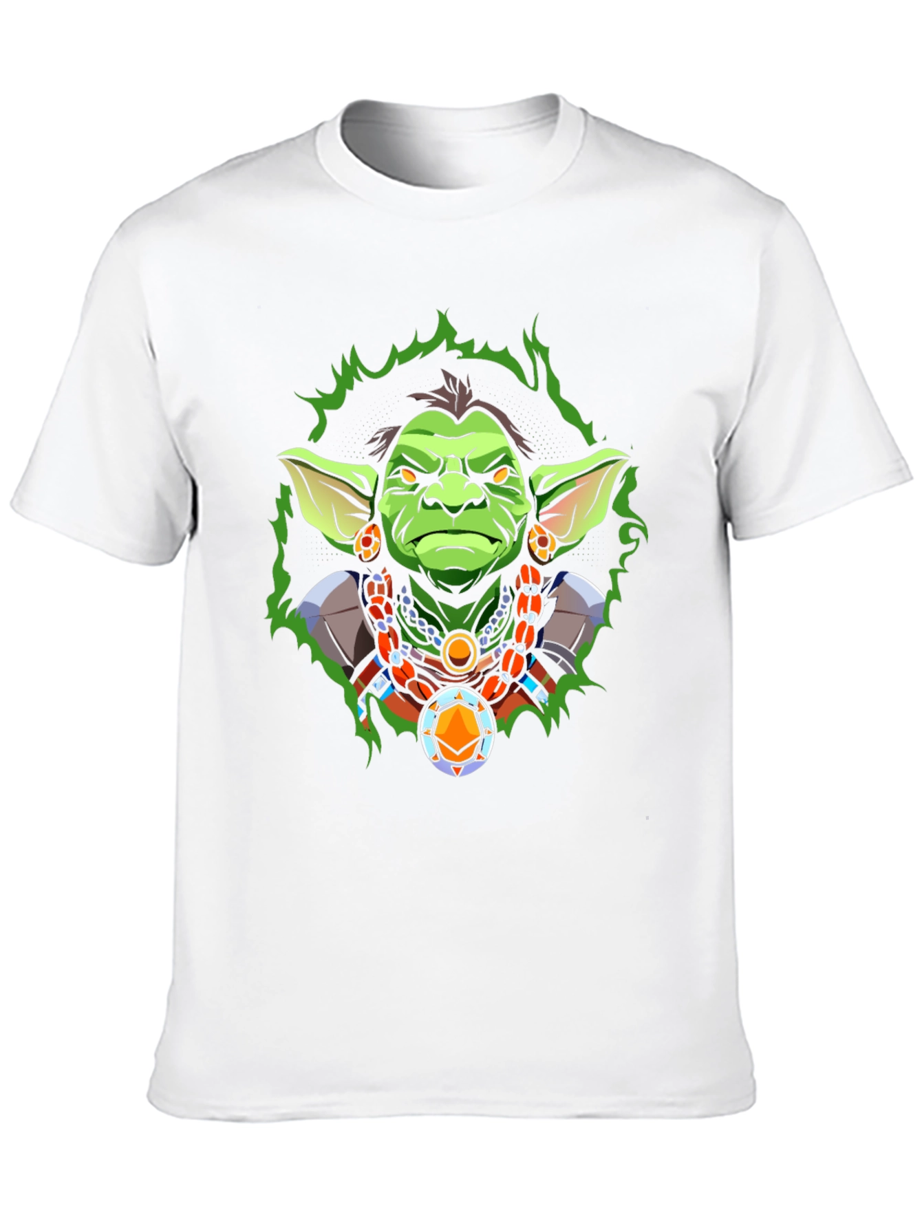Fantasy Cartoon Character Graphic Tee - Black