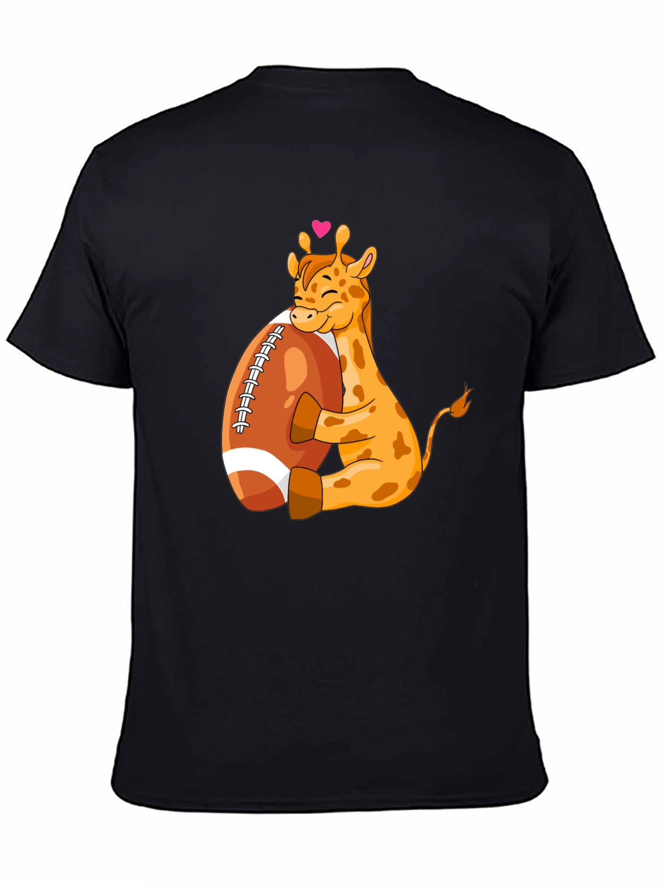 Giraffe Hugging Football T-Shirt
