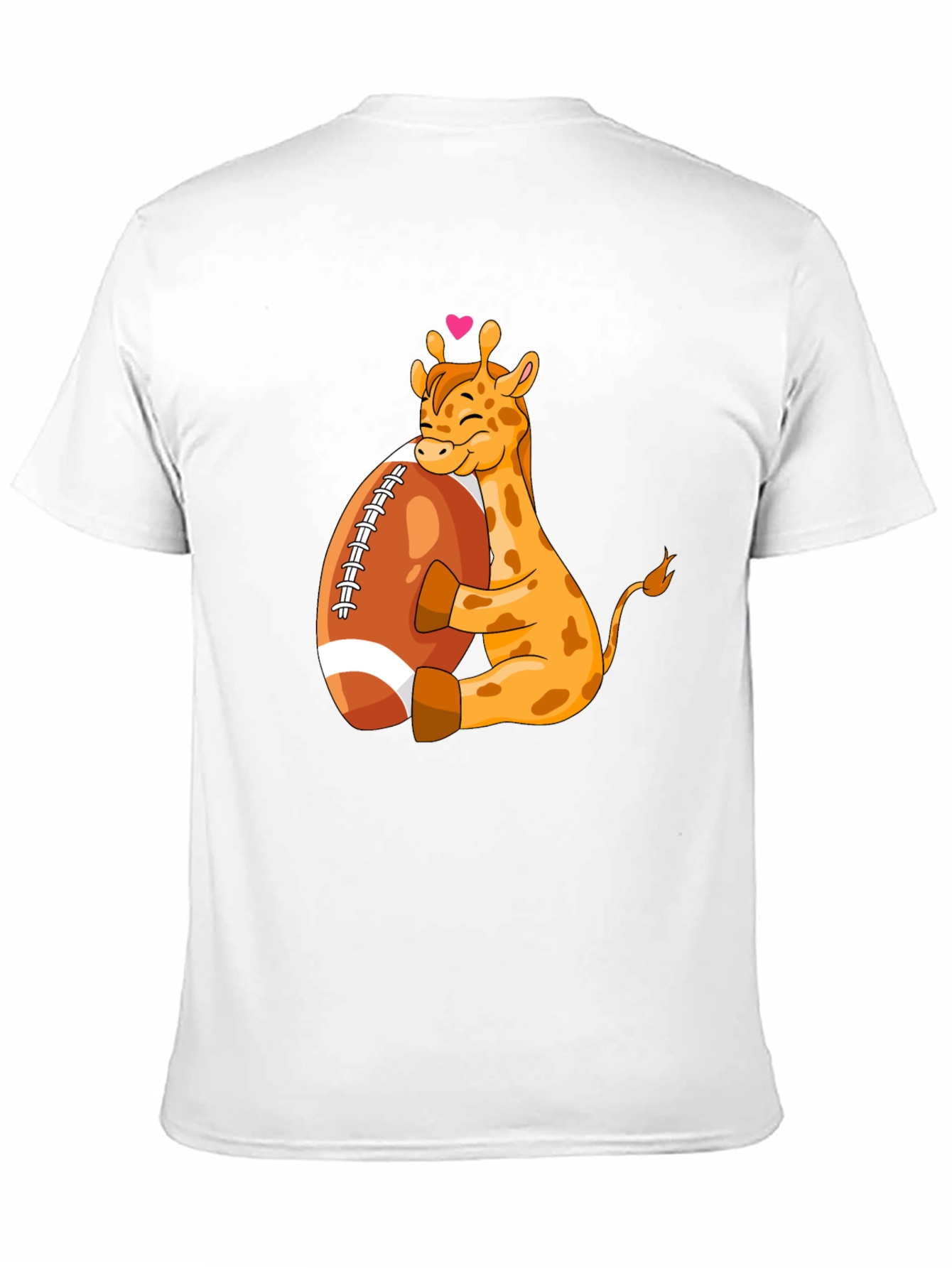 Giraffe Hugging Football T-Shirt