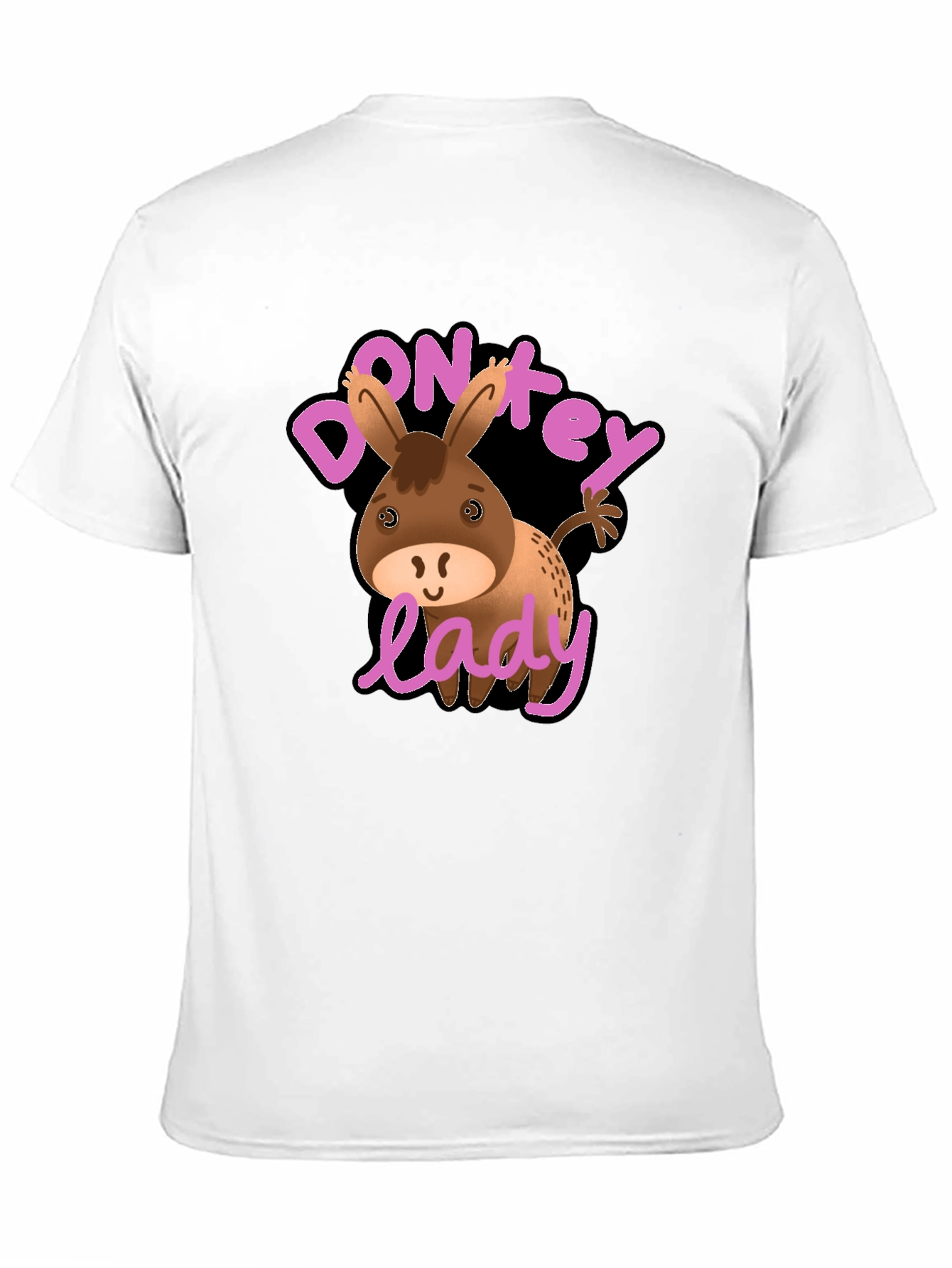 Donkey Lady Graphic T-Shirt Novelty Humor Tee