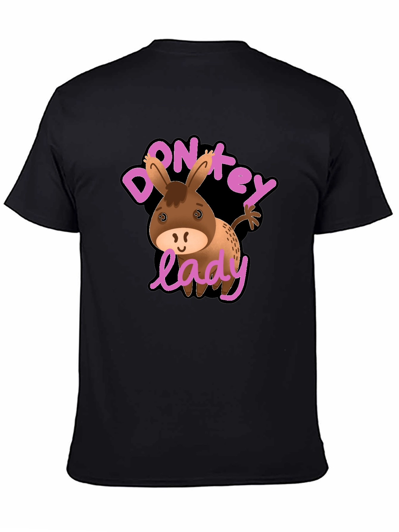 Donkey Lady Graphic T-Shirt Novelty Humor Tee