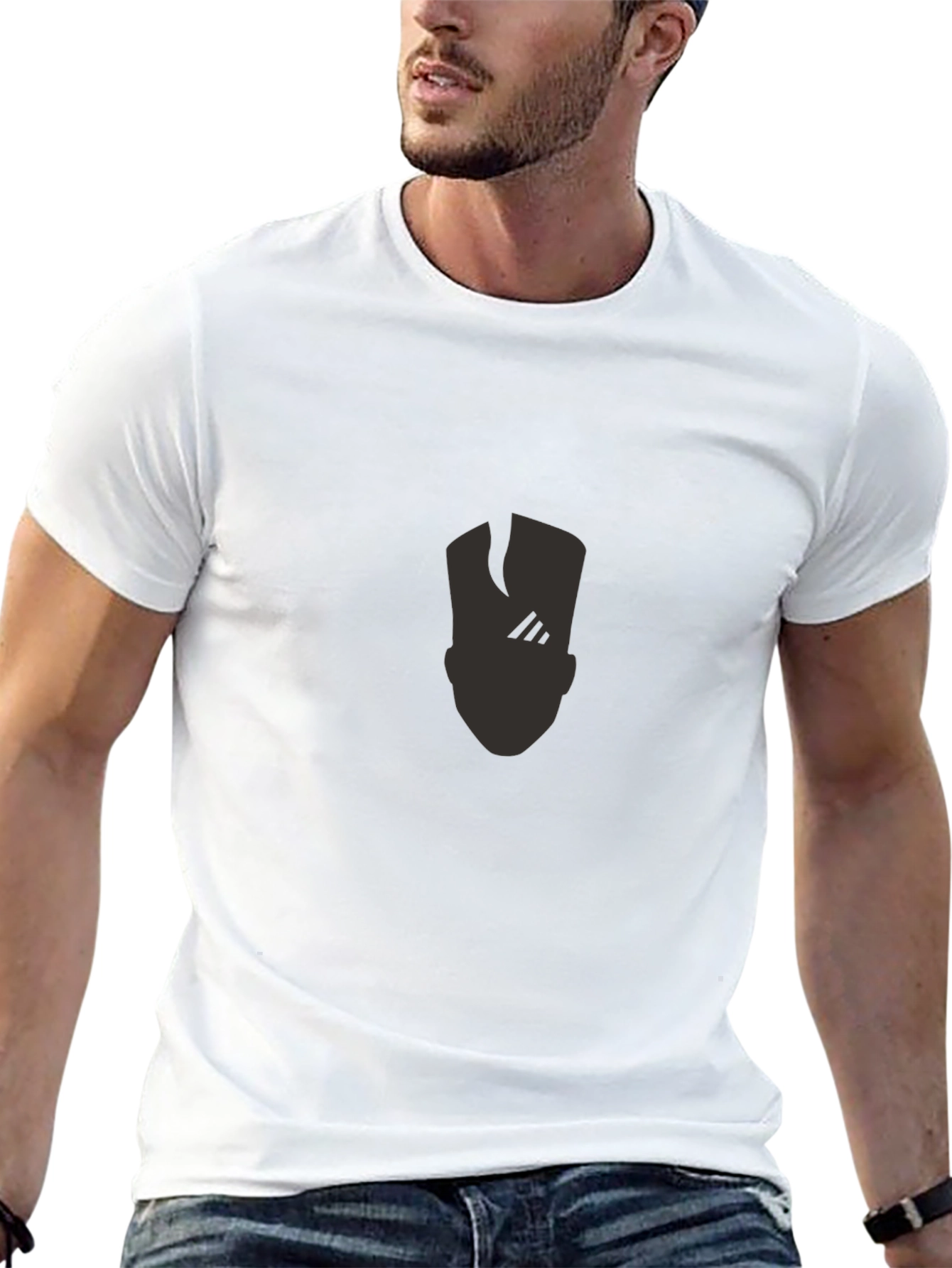 Mens Black Graphic T-Shirt - Modern Design