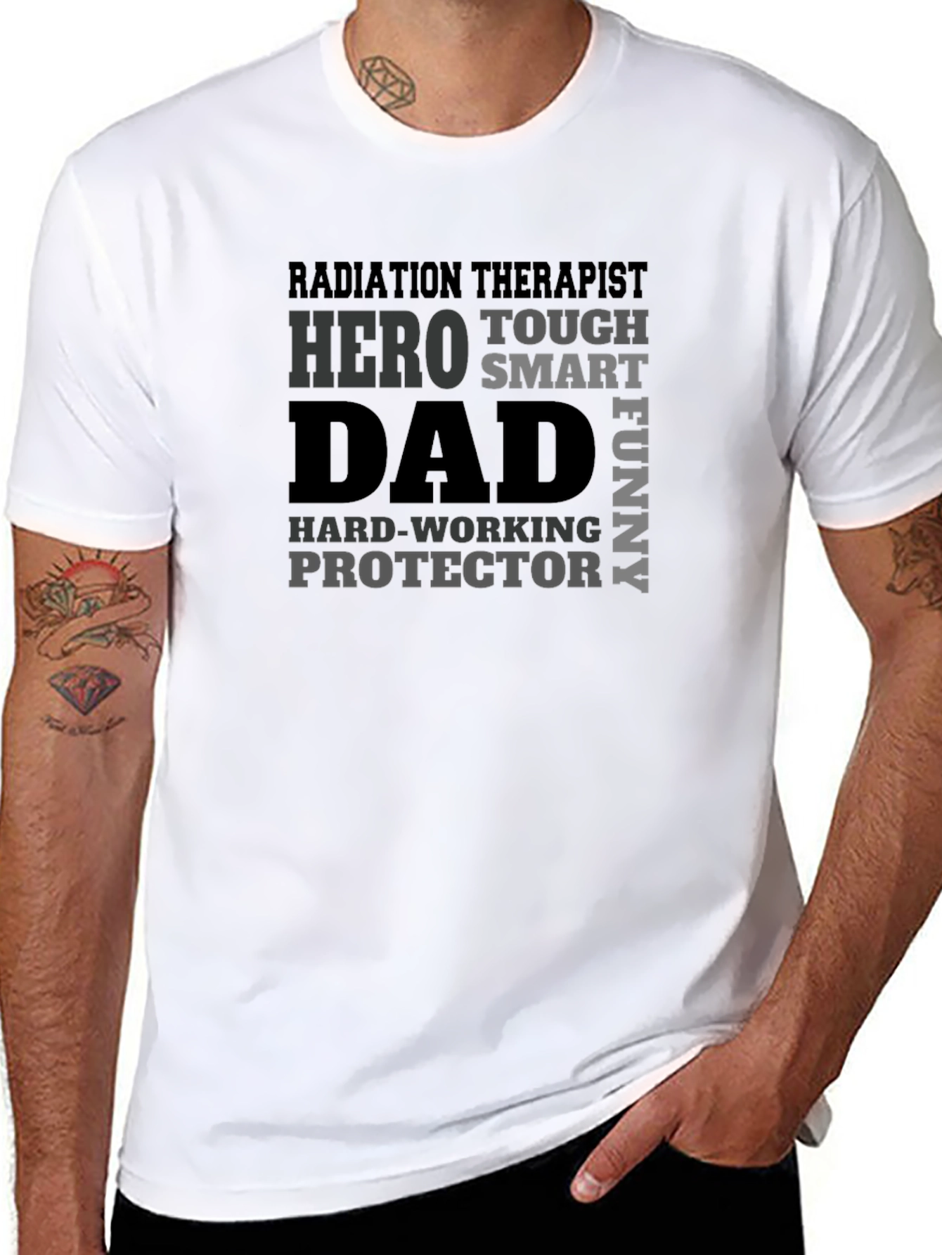 Radiation Therapist Dad T-Shirt Hero Protector Gift