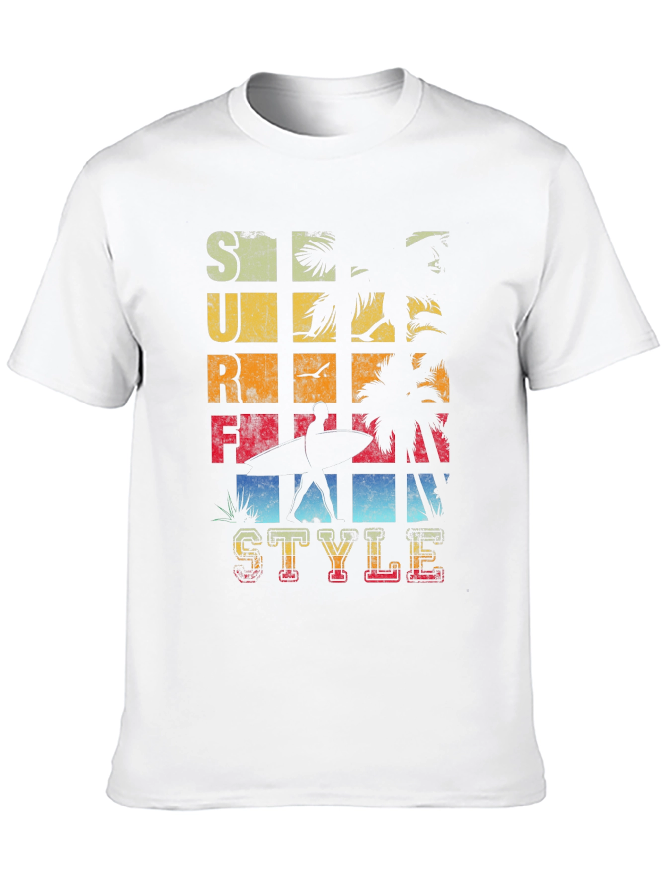 Surf Style Graphic Tee - Retro Beach Vibes