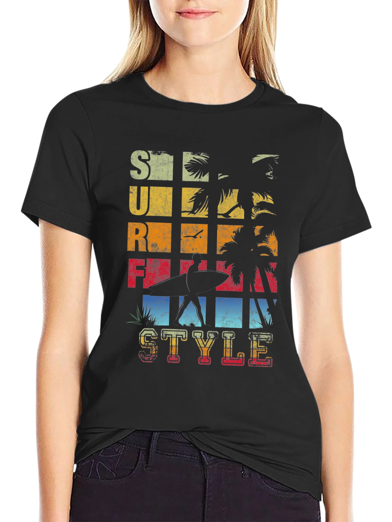 Surf Style Graphic Tee - Retro Beach Vibes