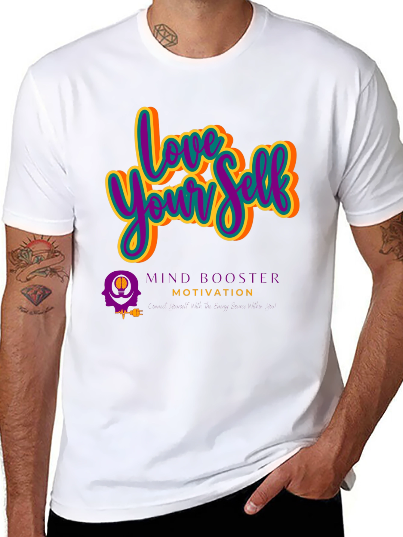 Love Yourself Motivational Black T-Shirt