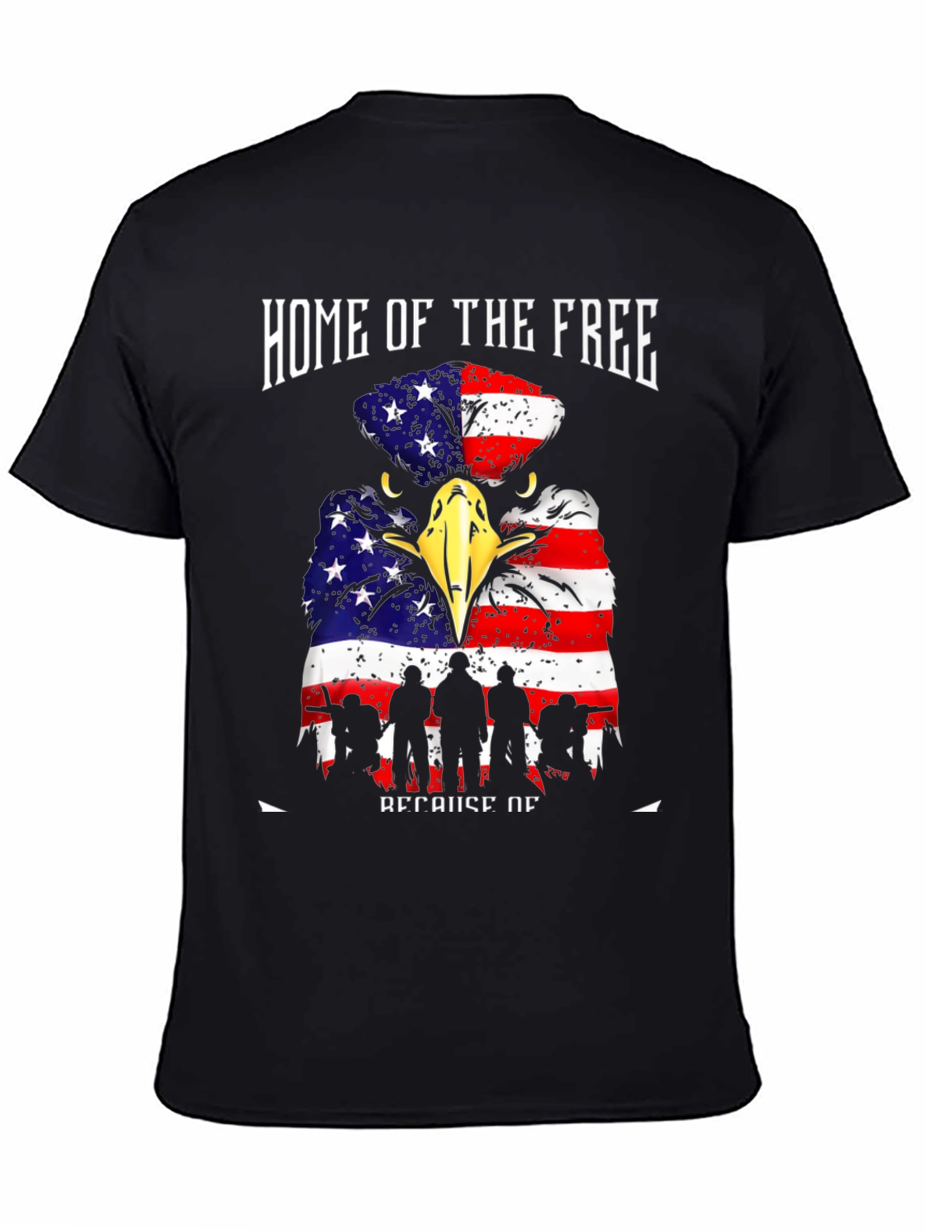 Patriotic Eagle Graphic T-Shirt - Home of the Free