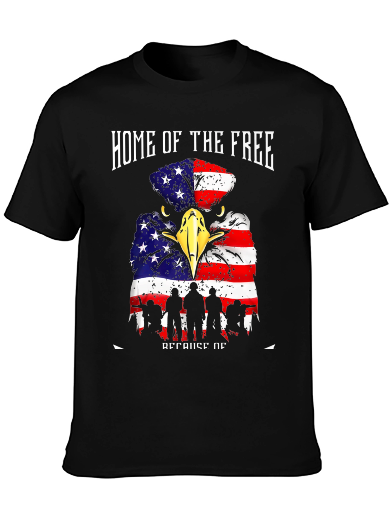 Patriotic Eagle Graphic T-Shirt - Home of the Free